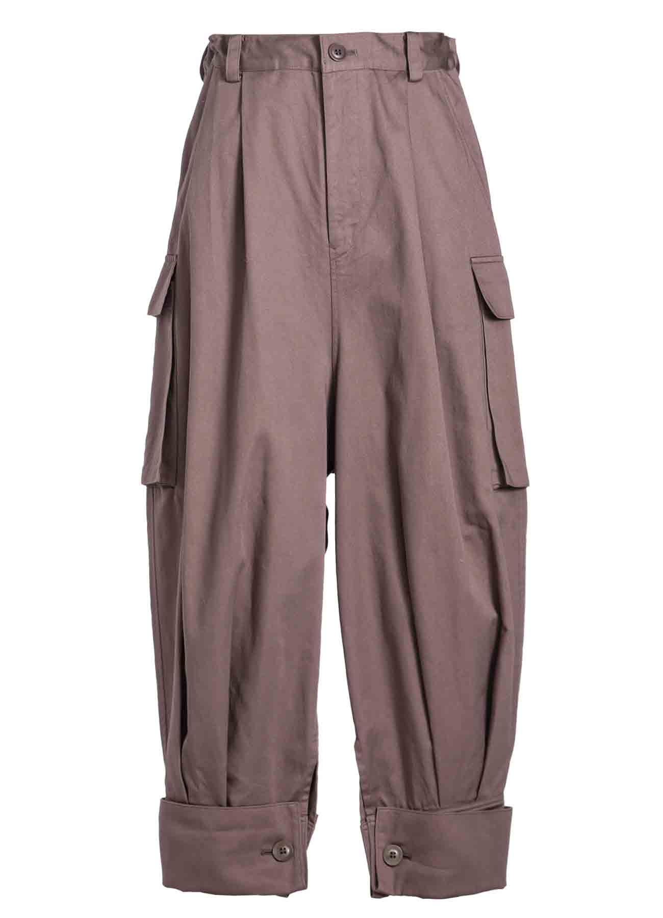 [Y's BORN PRODUCT] COTTON TWILL CUFFED HEM CARGO PANTS