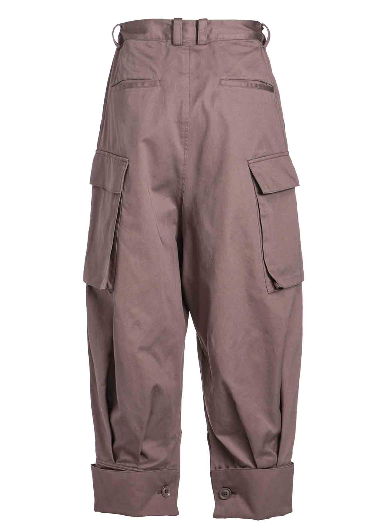 [Y's BORN PRODUCT] COTTON TWILL CUFFED HEM CARGO PANTS