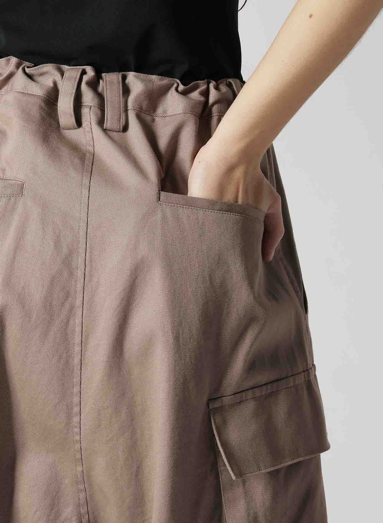 [Y's BORN PRODUCT] COTTON TWILL CUFFED HEM CARGO PANTS