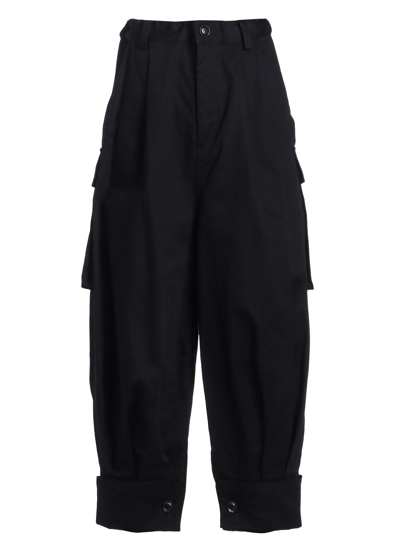 [Y's BORN PRODUCT] COTTON TWILL CUFFED HEM CARGO PANTS