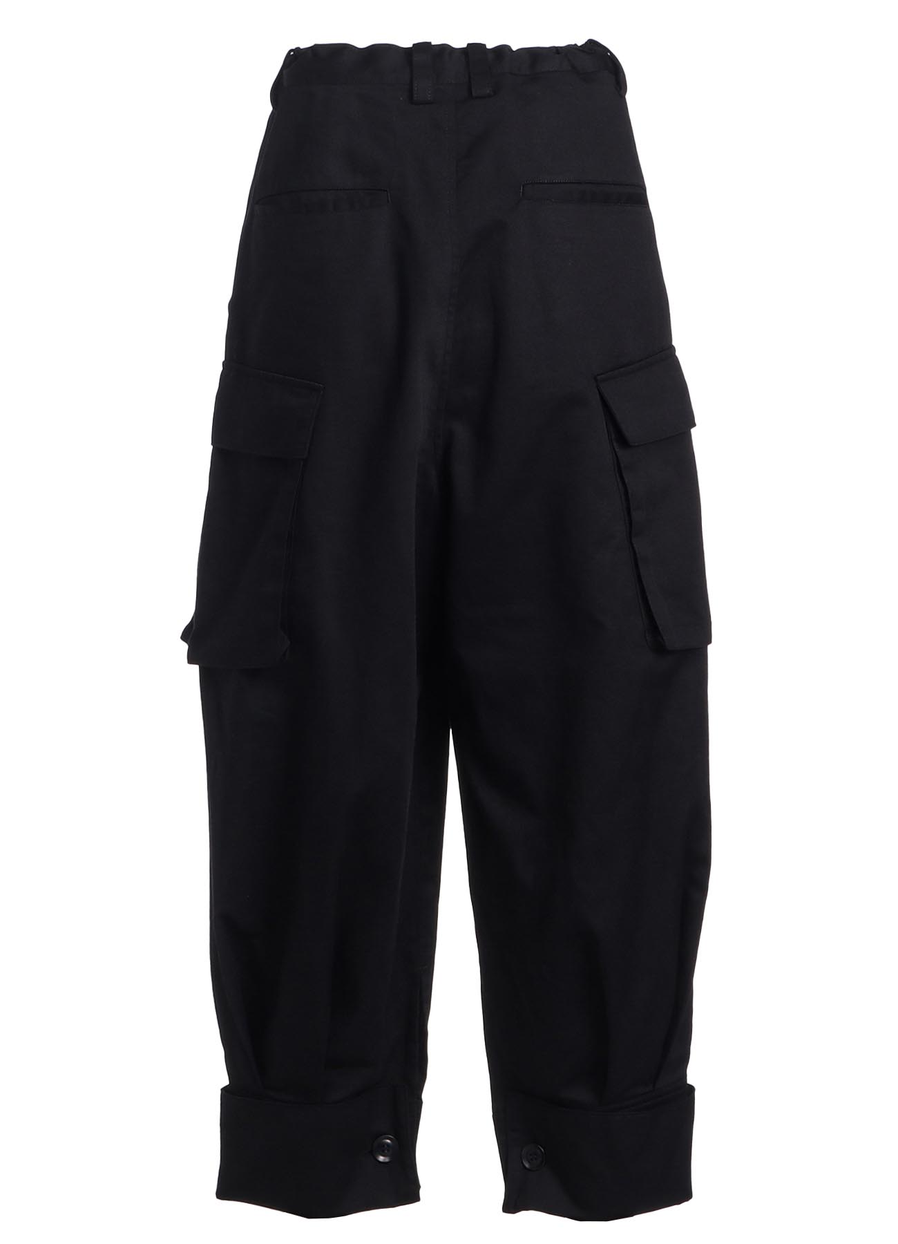 [Y's BORN PRODUCT] COTTON TWILL CUFFED HEM CARGO PANTS