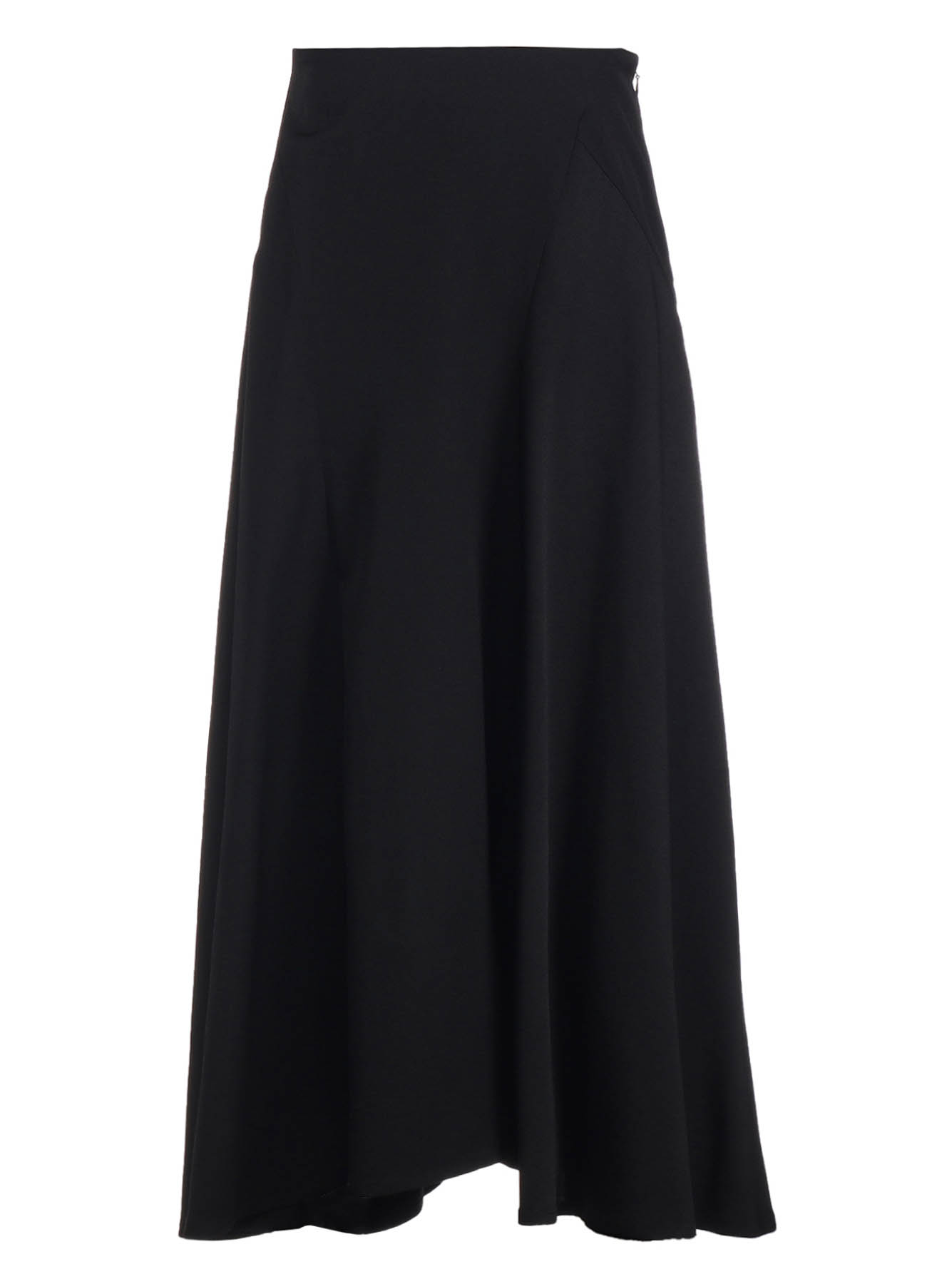 WOOL GABARDINE PANEL FLARE SKIRT