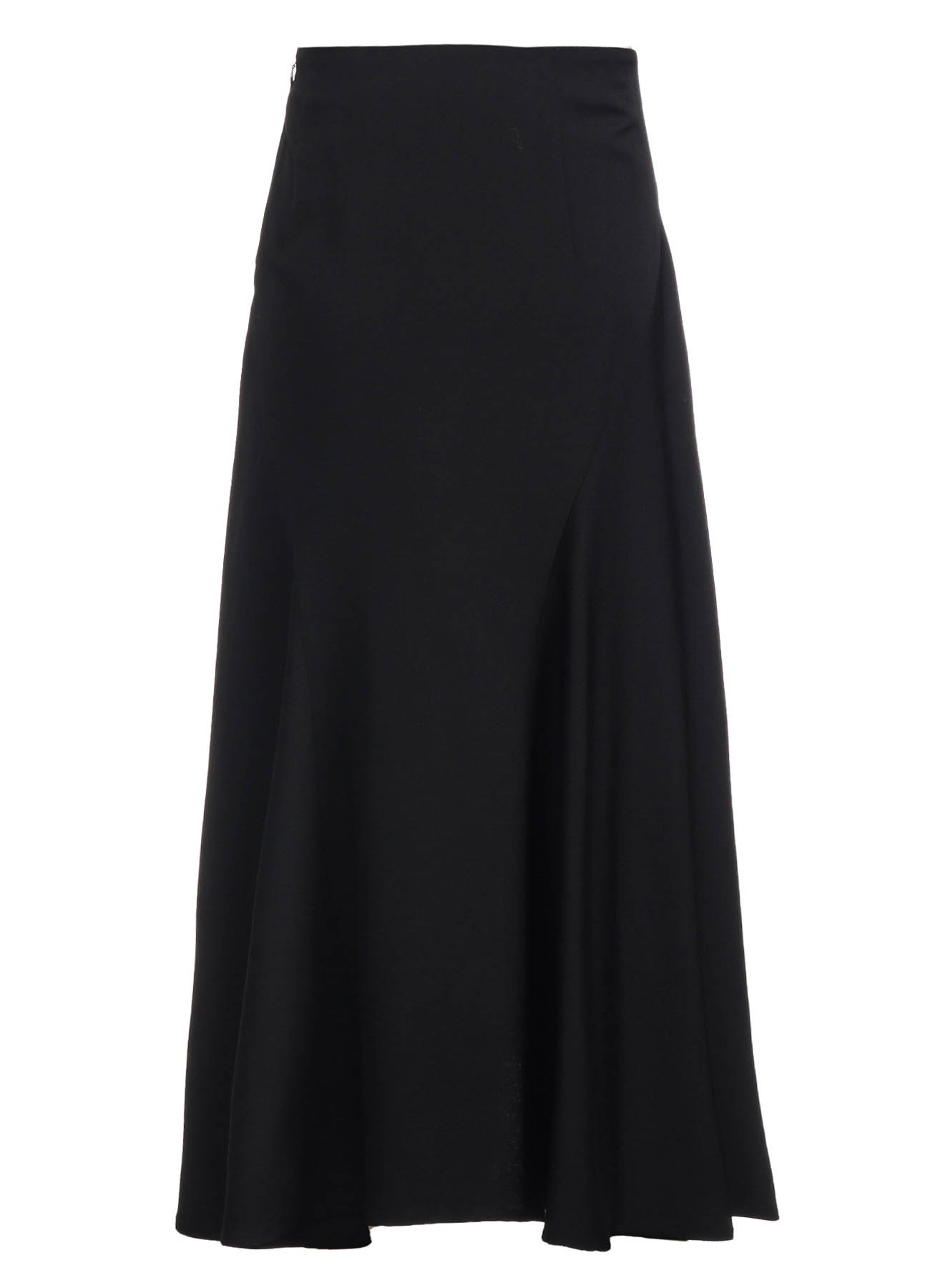 WOOL GABARDINE PANEL FLARE SKIRT