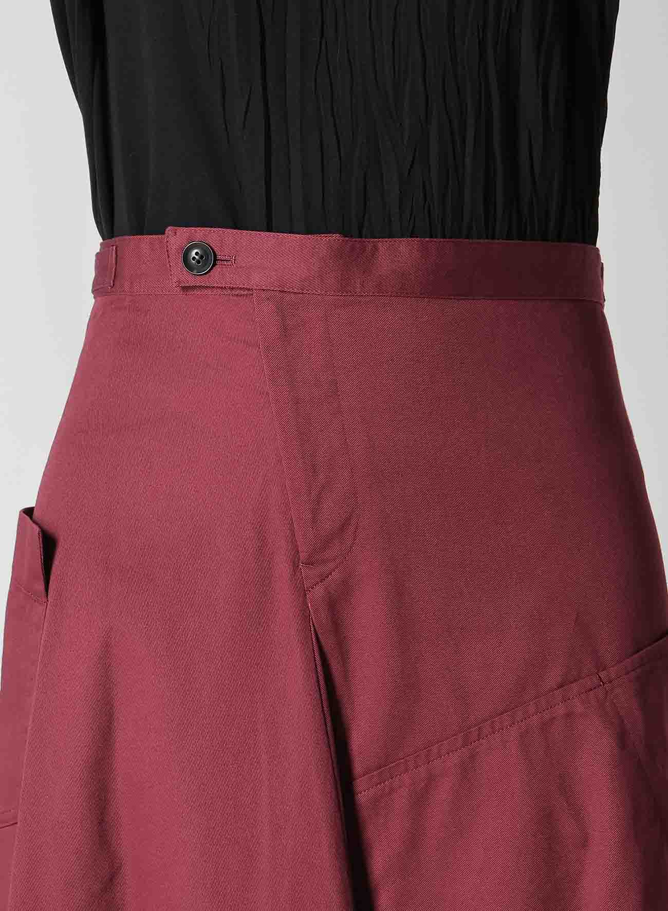 [Y's BORN PRODUCT] COTTON TWILL FLARE SKIRT WITH GUSSET