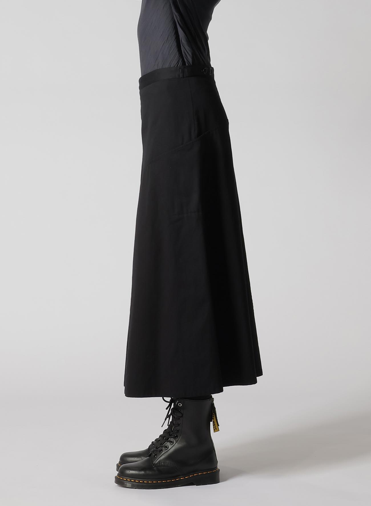 [Y's BORN PRODUCT] COTTON TWILL FLARE SKIRT WITH GUSSET