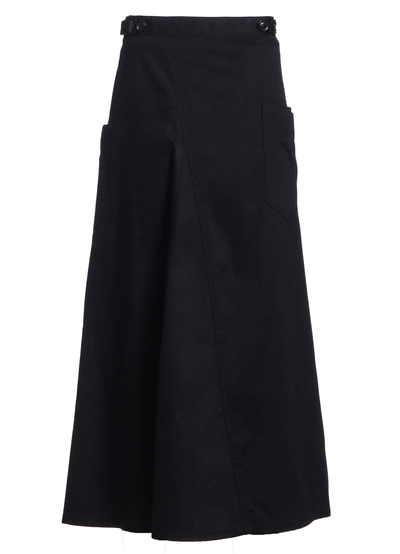 [Y's BORN PRODUCT] COTTON TWILL FLARE SKIRT WITH GUSSET