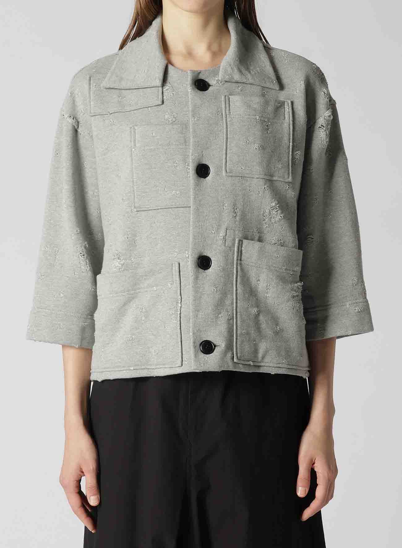 HOLED JQ FRENCH TERRY POCKET JACKET