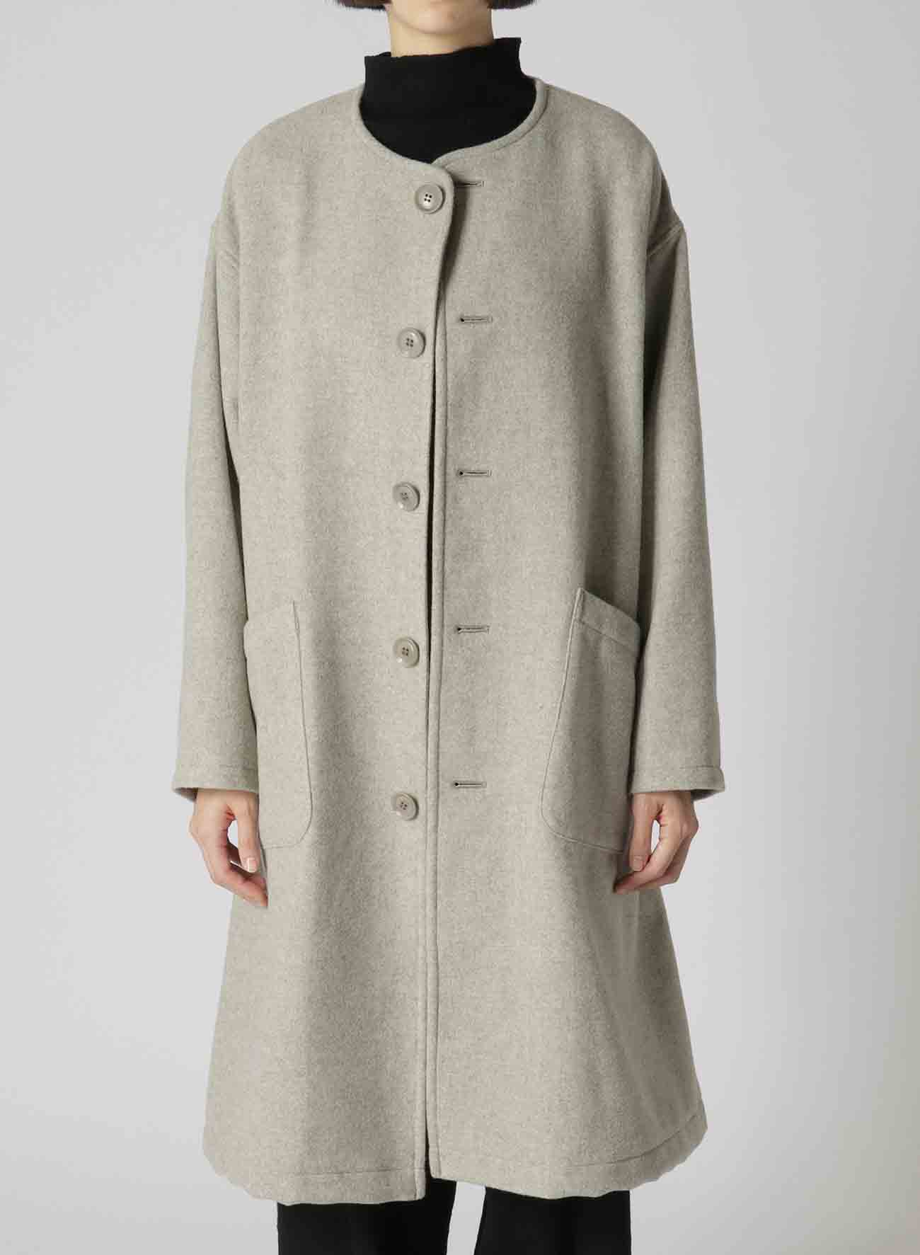 AIRY MOSSER COLLARLESS COAT