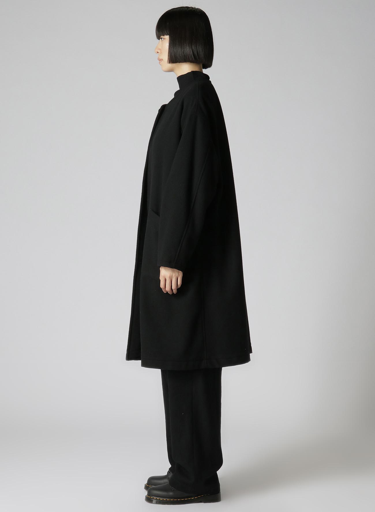 AIRY MOSSER COLLARLESS COAT