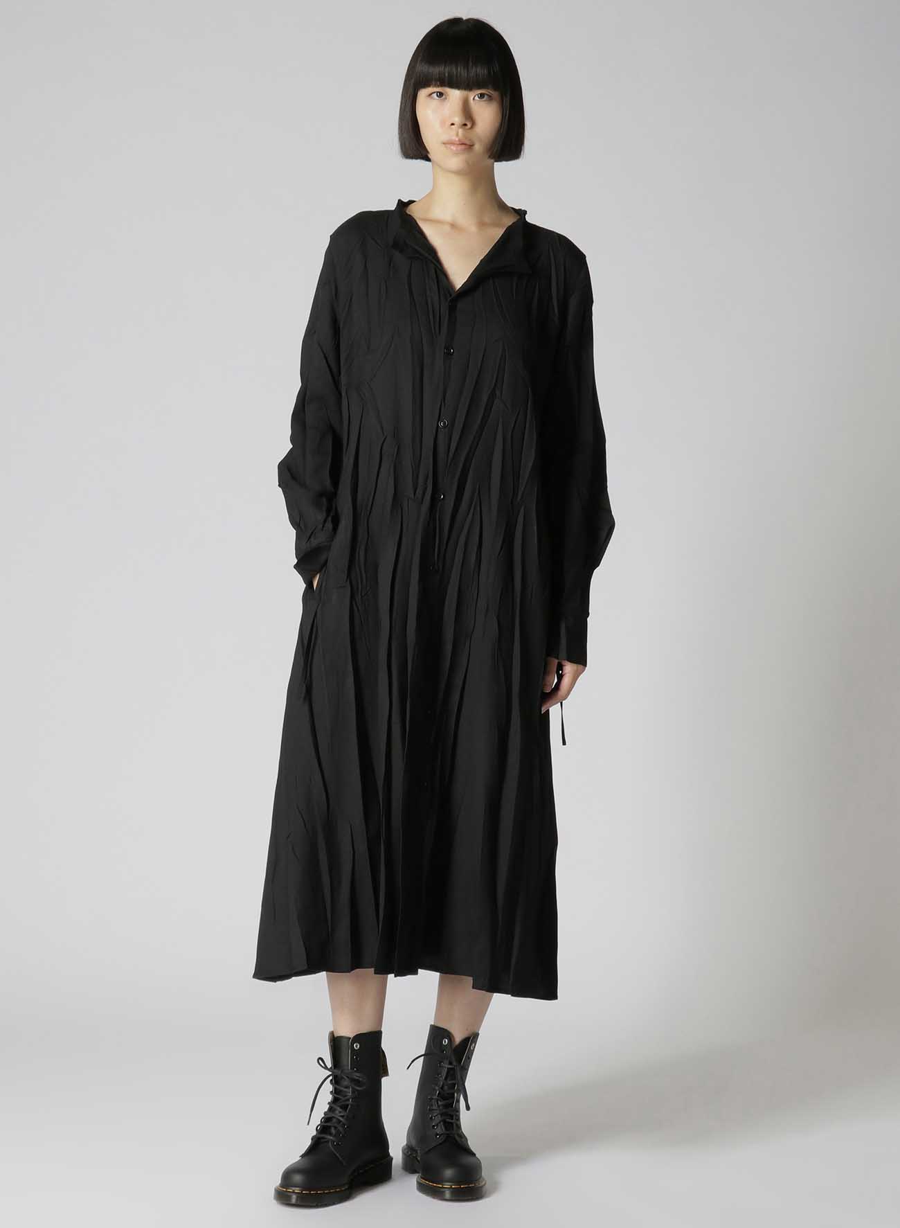 Pe/W WRINKLED SHIRT DRESS