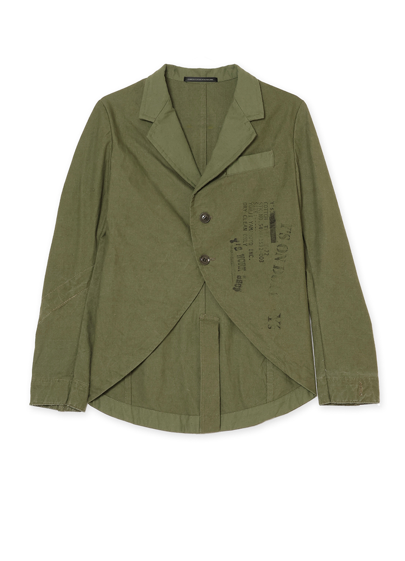 MILITARY TENT CLOTH SWALLOWTAIL TAILORED JACKET