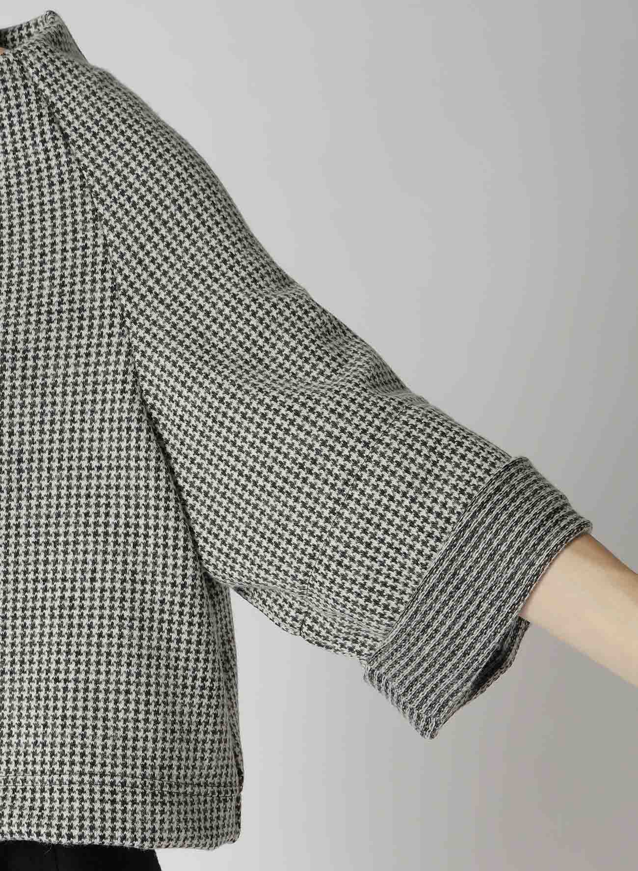 HOUNDSTOOTH JACQUARD 4-BUTTON JACKET