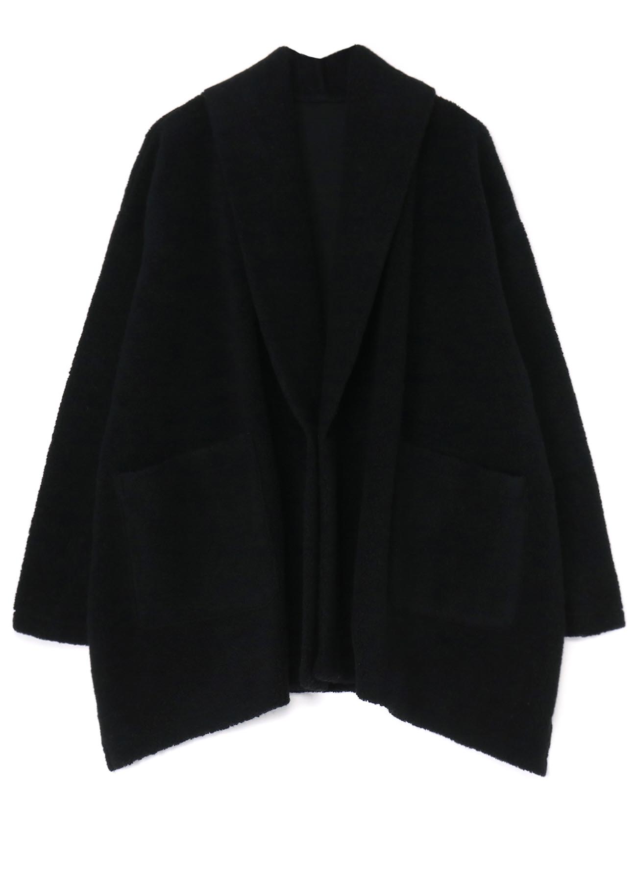 WOOL BREND PILE V NECK JACKET