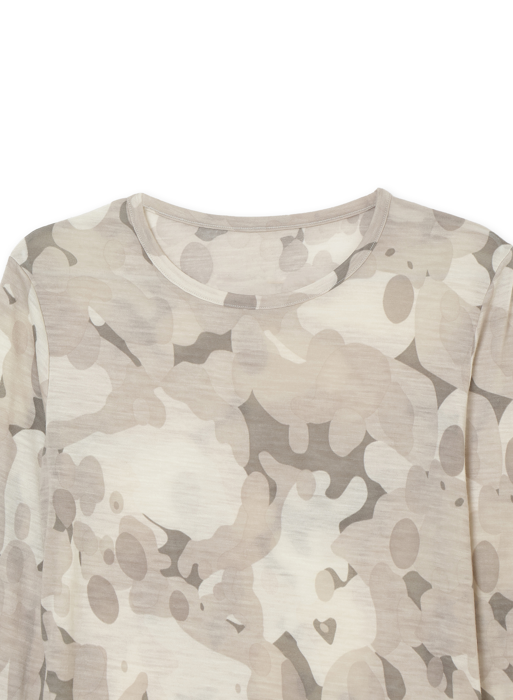 WOOL CAMOFRAGE LONG SLEEVE T-SHIRT