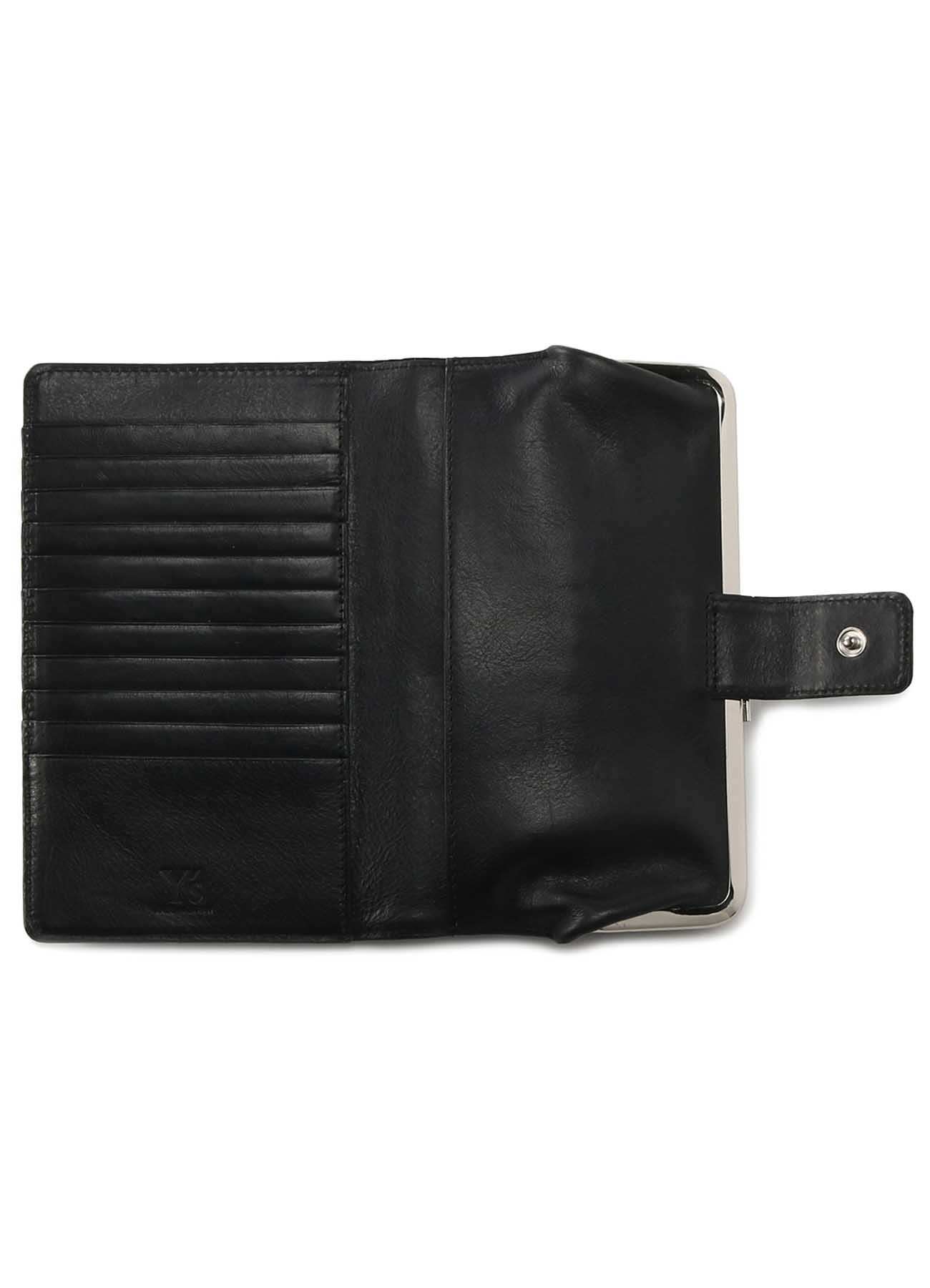 SEMI GLOSS LEATHER A CLASP LONG WALLET