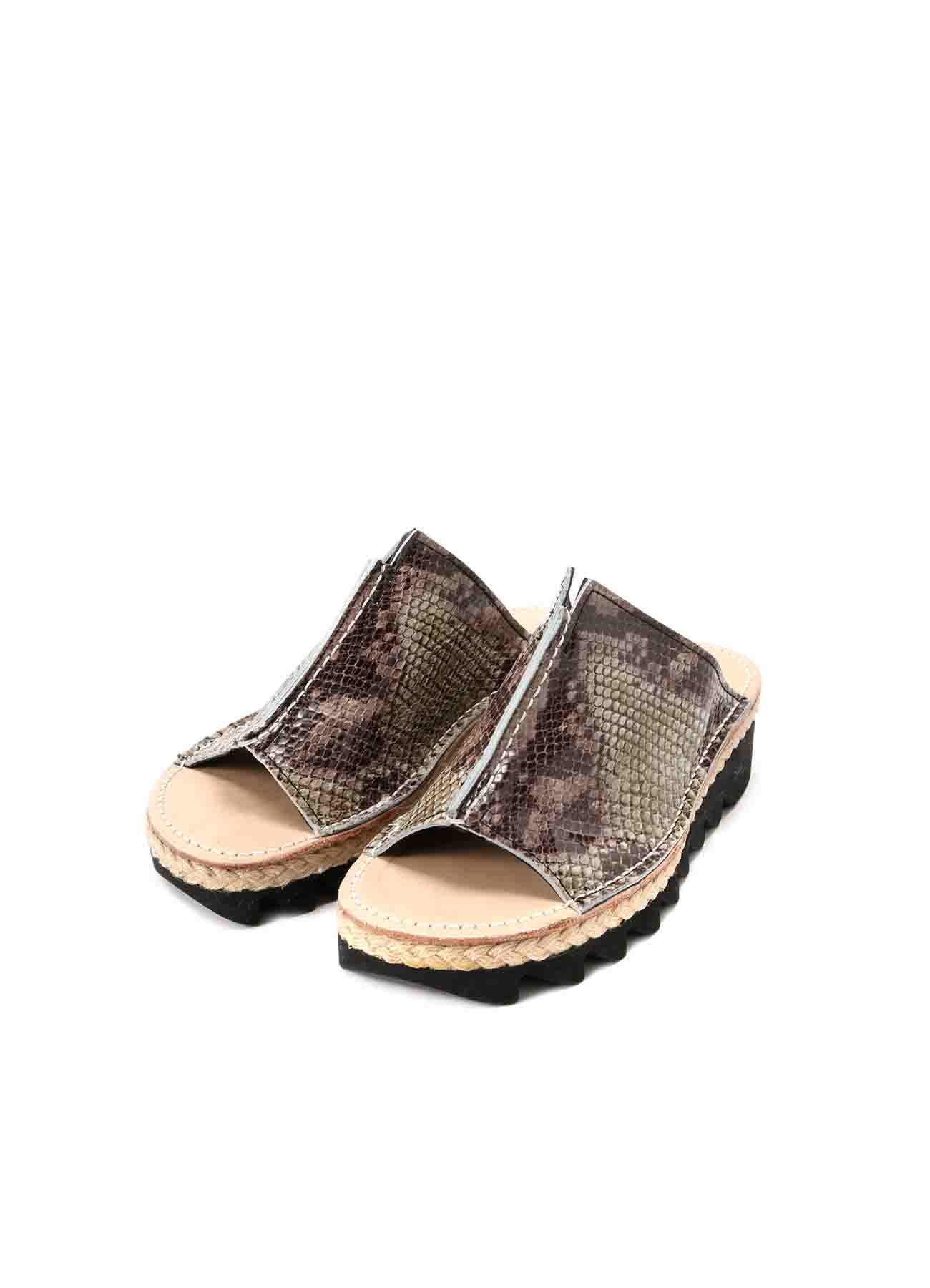 PYTHON EMBOSSING CENTER CONNECTED SANDALS