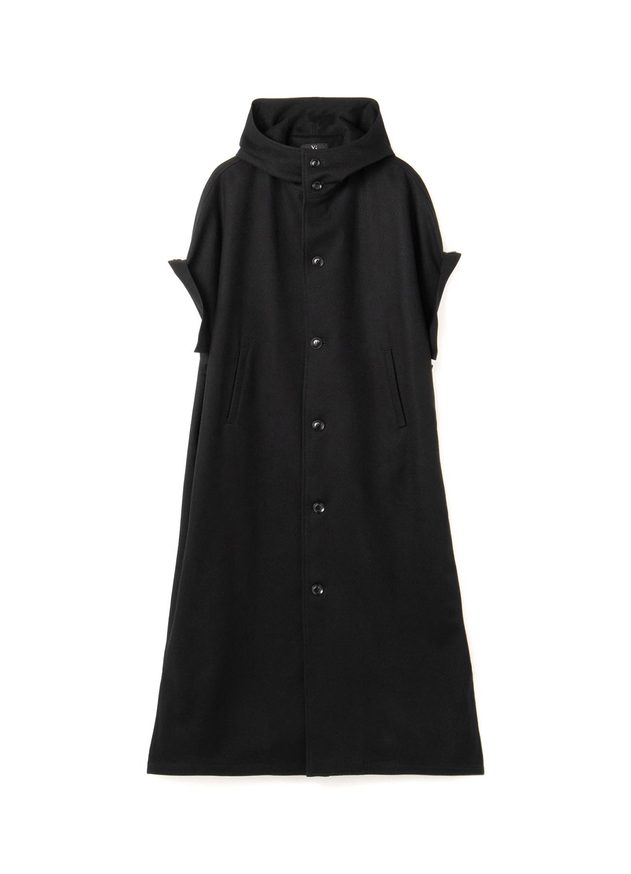 FLANNEL FRENCH SLEEVE HOODED DRESS
