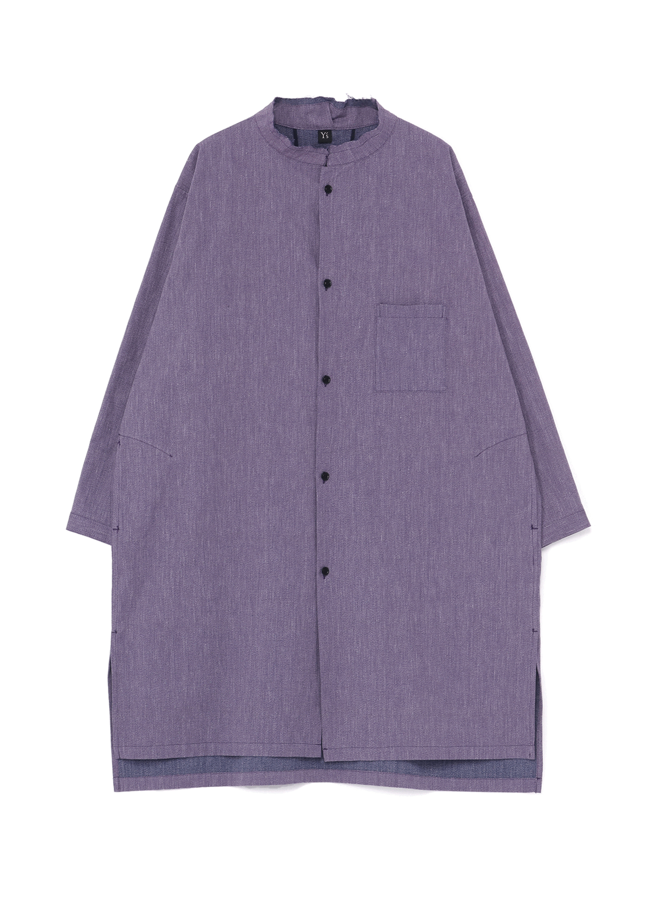[Y's 1972 - A MOMENT IN Y's WITH MAX VADUKUL]COTTON COLOR DENIM STAND COLLAR DRESS