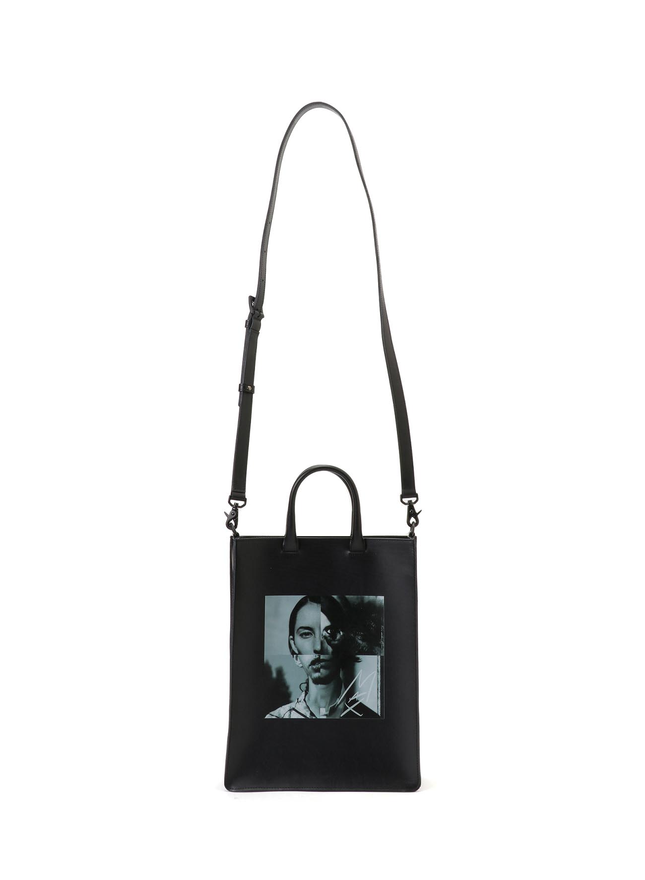 [Y's 1972 - A MOMENT IN Y's WITH MAX VADUKUL]PRINT SOFT LEATHER TOTE BAG