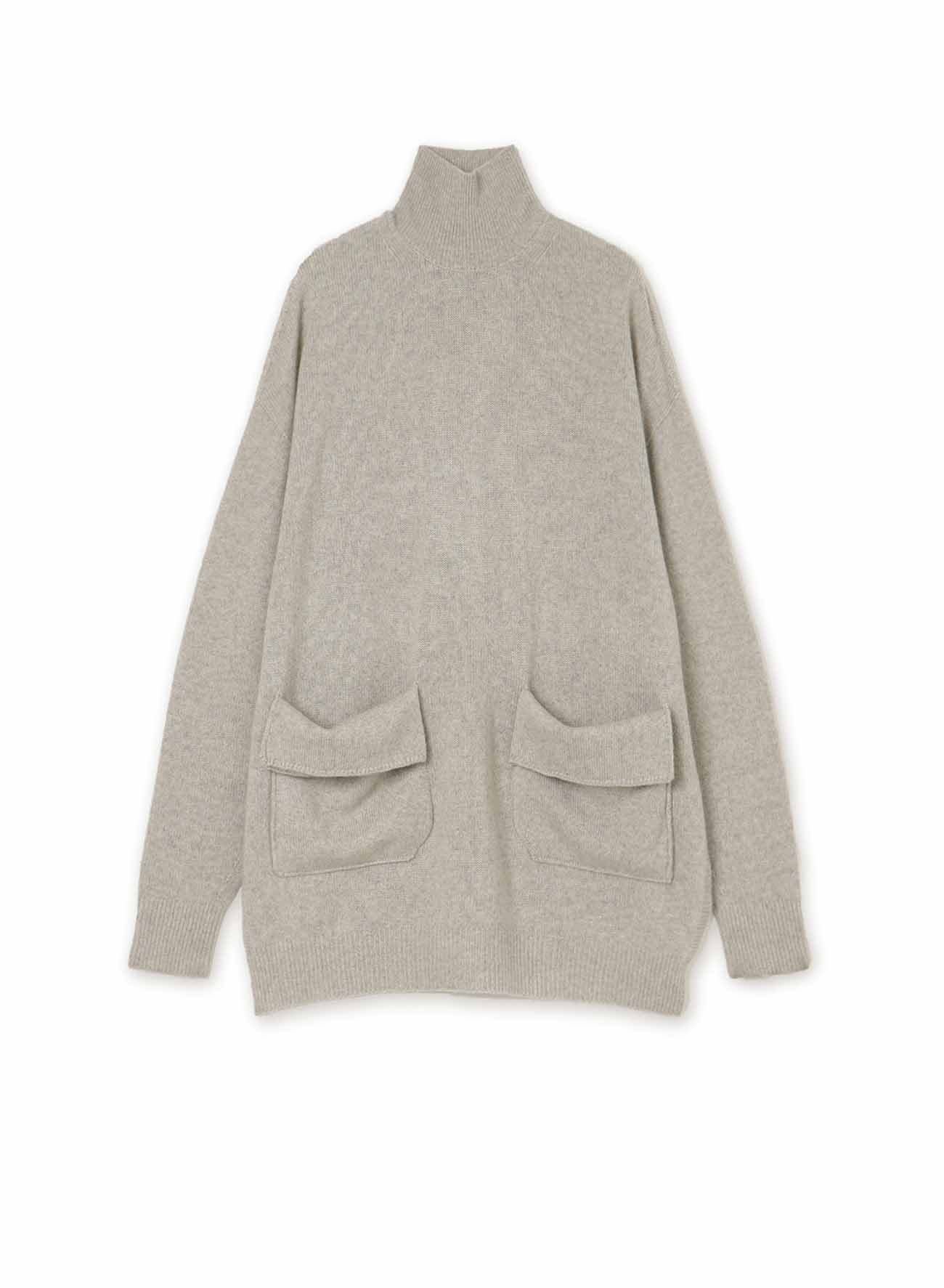 CASHMERE KNIT HIGH NECK PULLOVER