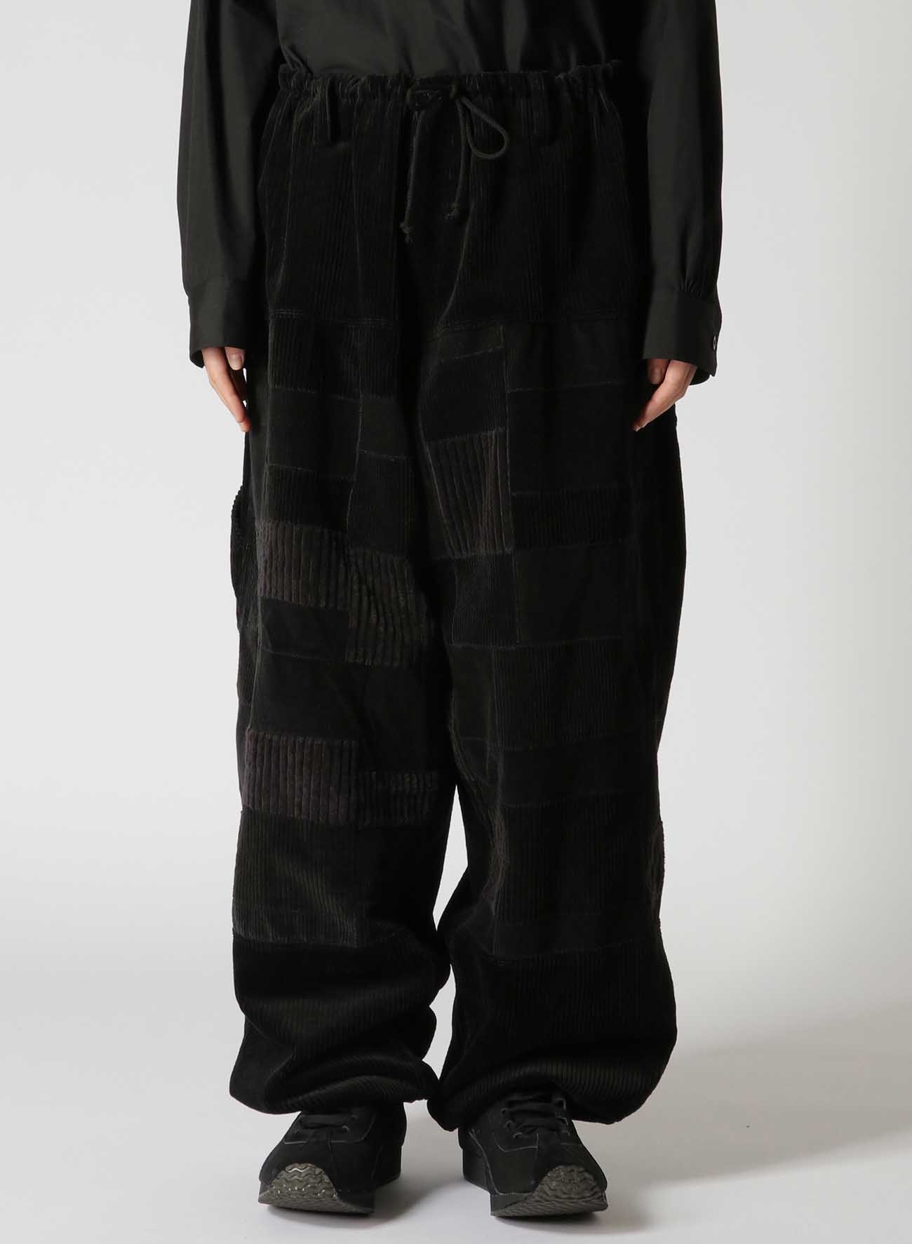 Y's BANG ON!No.129 THICK CORDUROY + CORDUROY PATCH WORK KNEE PAD WIDE PANTS