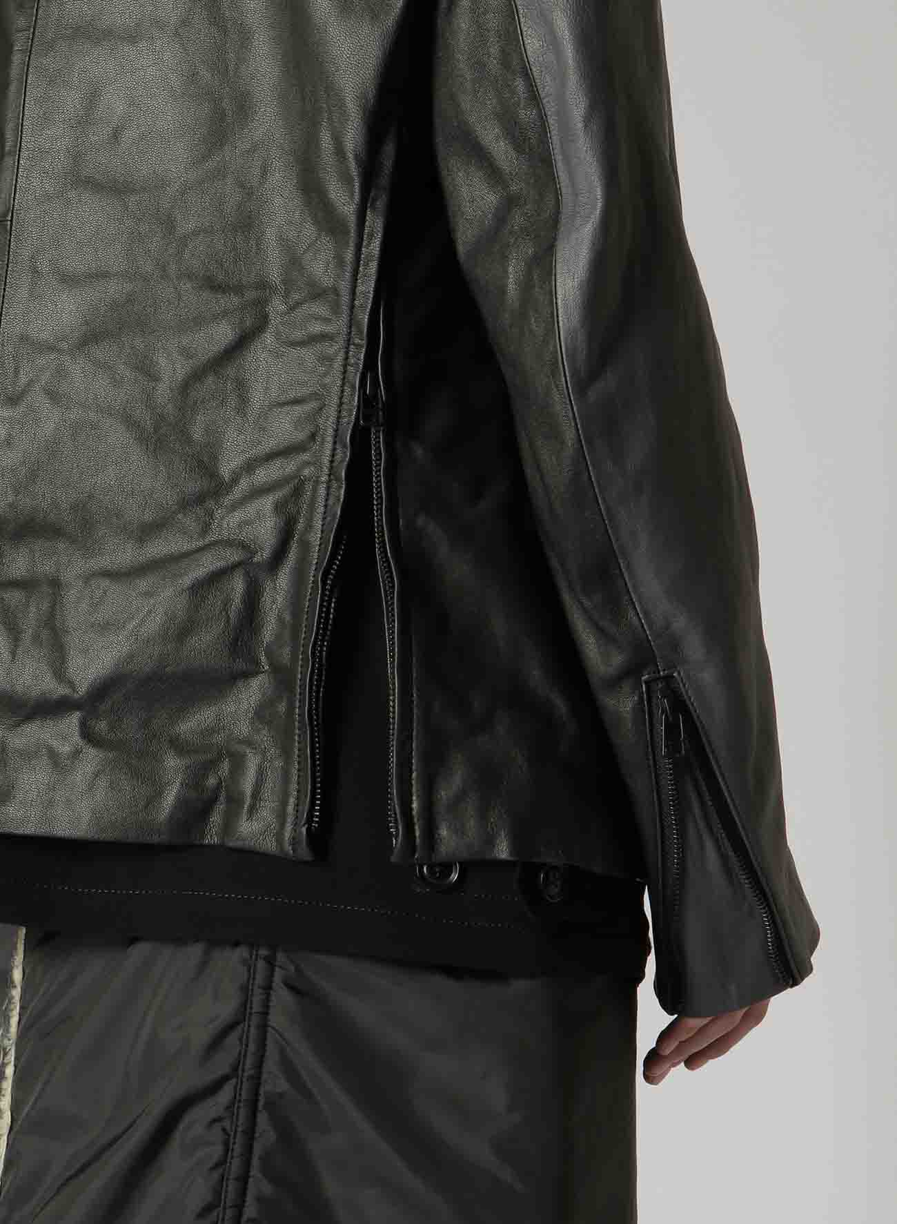 Y's BANG ON!No.178 LETHER SWITCHING BLOUSON
