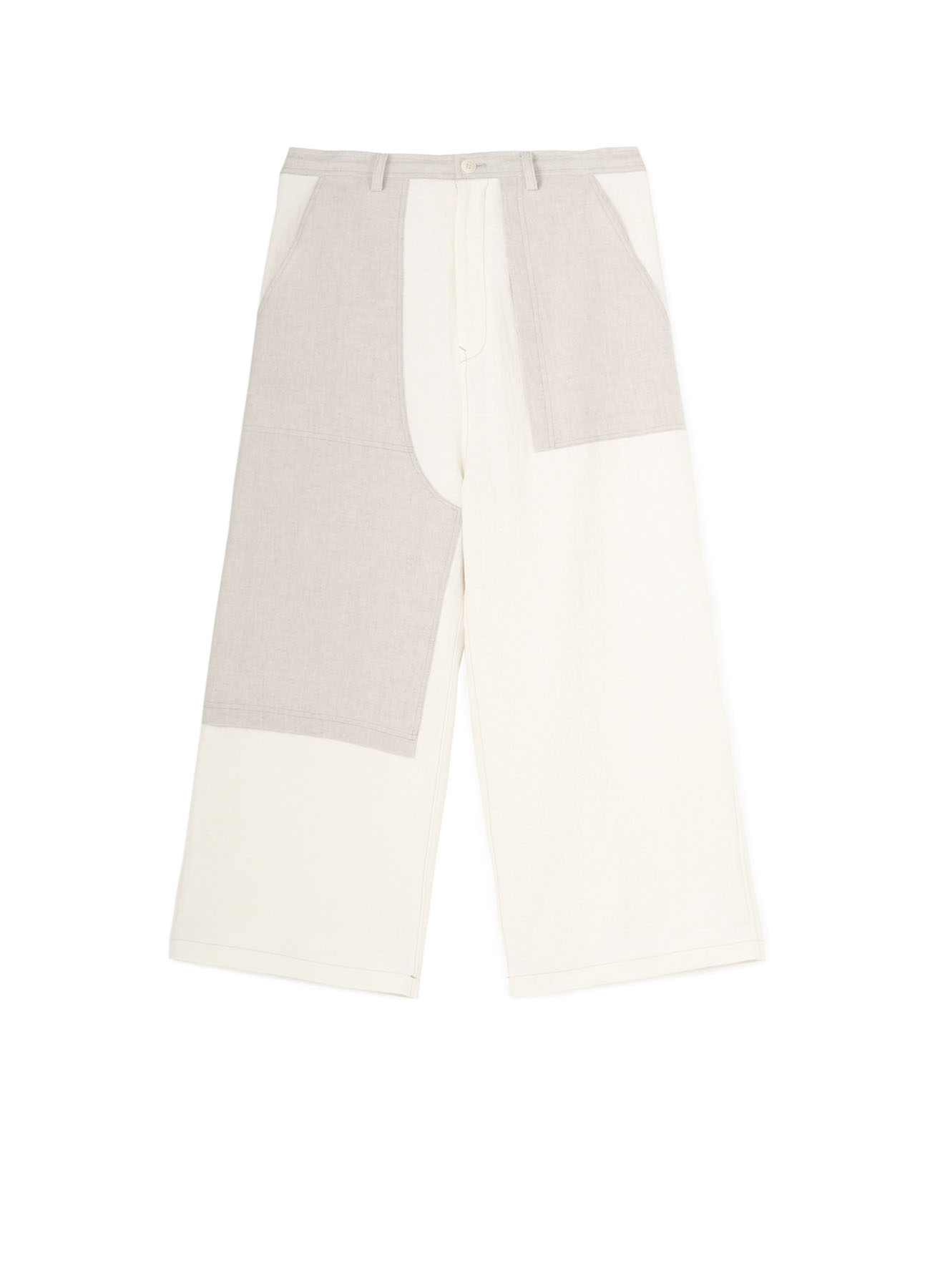 LINEN CANVAS WASHER LONG STRAIGHT PANTS