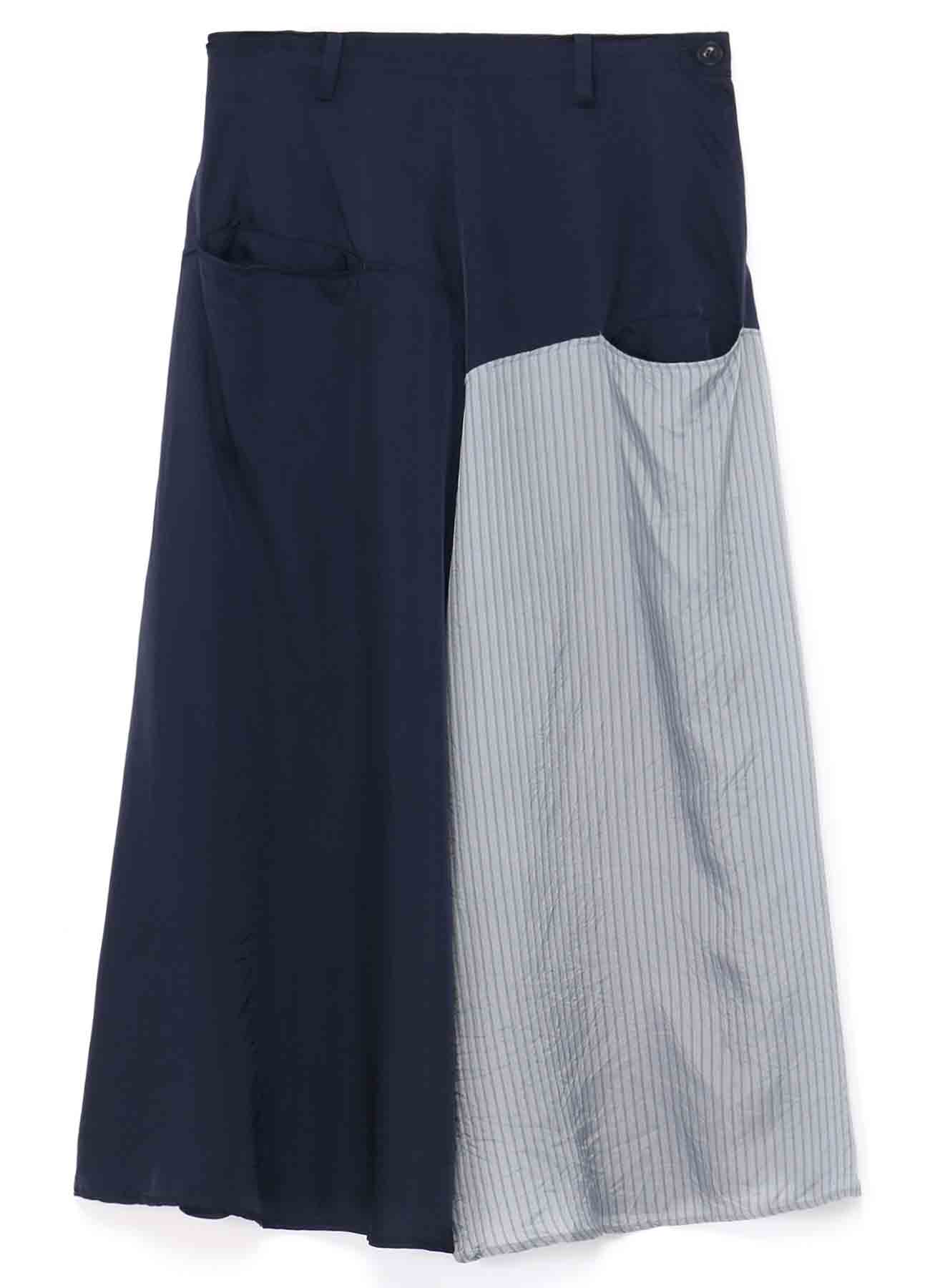 STRIPED CUPRO SKIRT WITH POCKETS