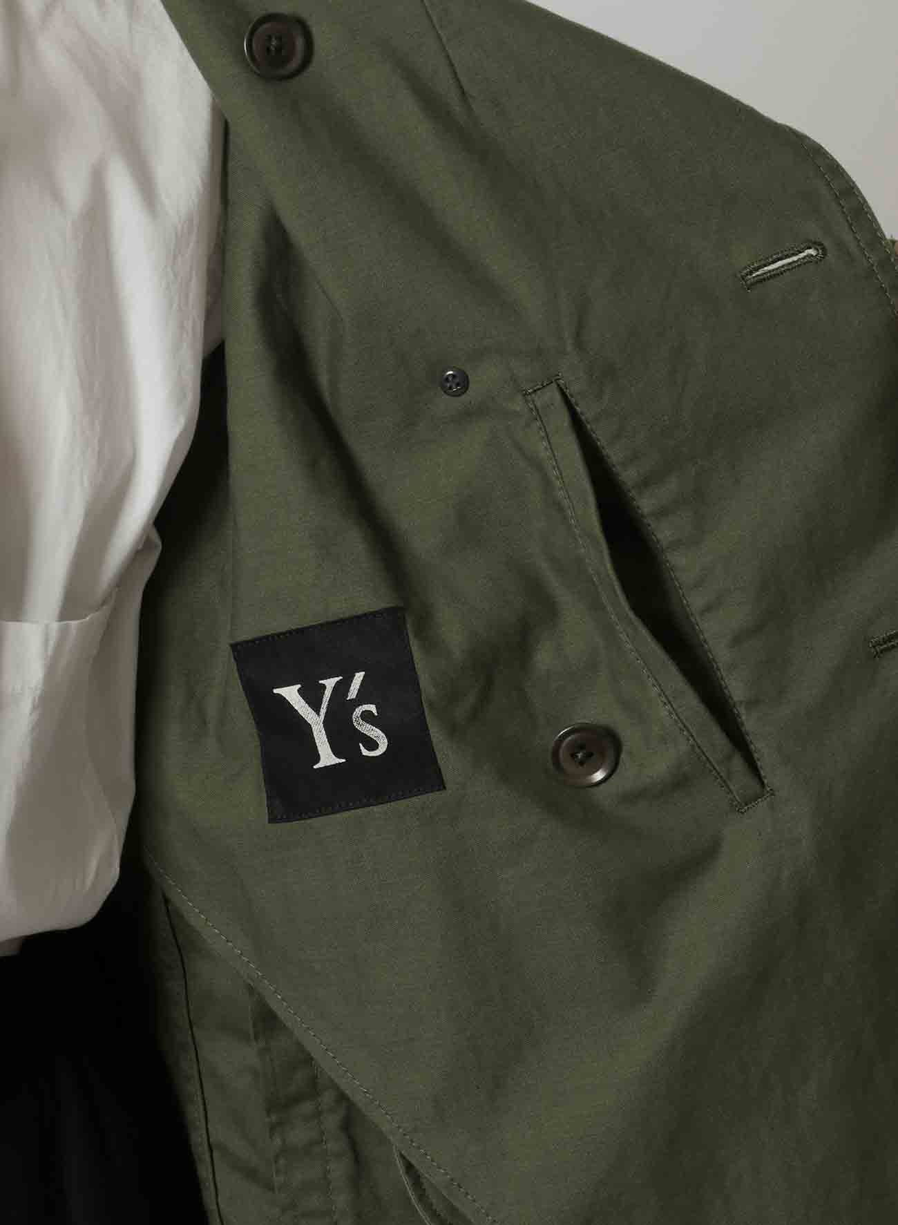 [Y's-Black Name]BACKSIDE SULFURIZATION SATIN SHORT FRONT BLOUSON