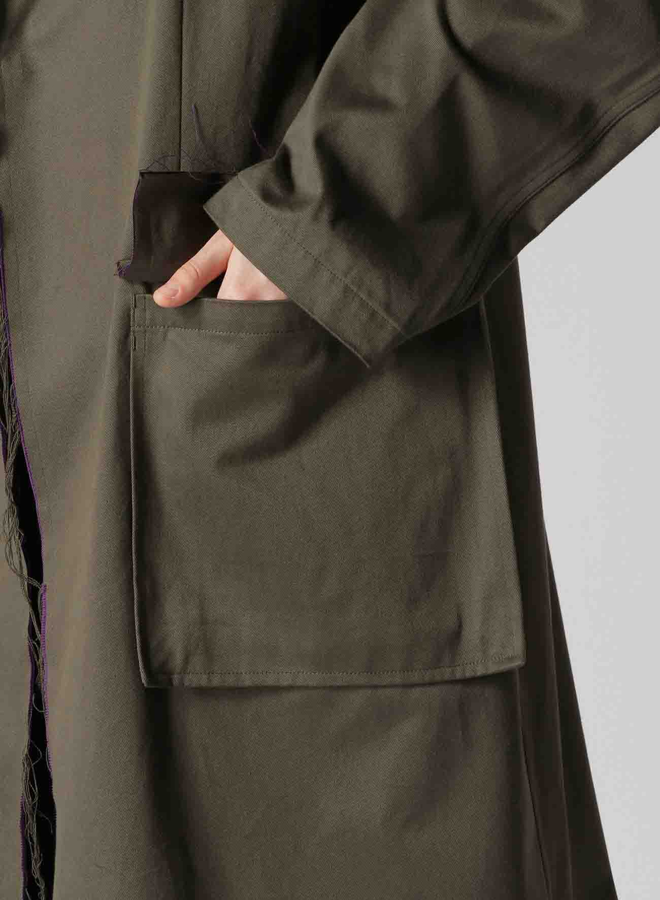 DOUBLE FACED TWILL NO COLLAR COAT