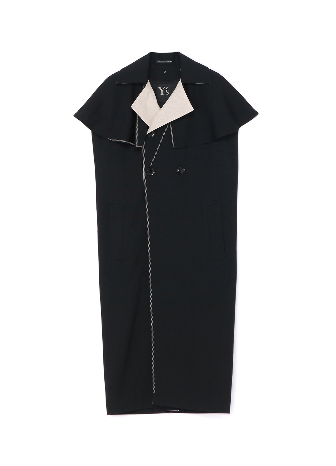 GABARDINE CAPE ATTACHED TRENCH COAT