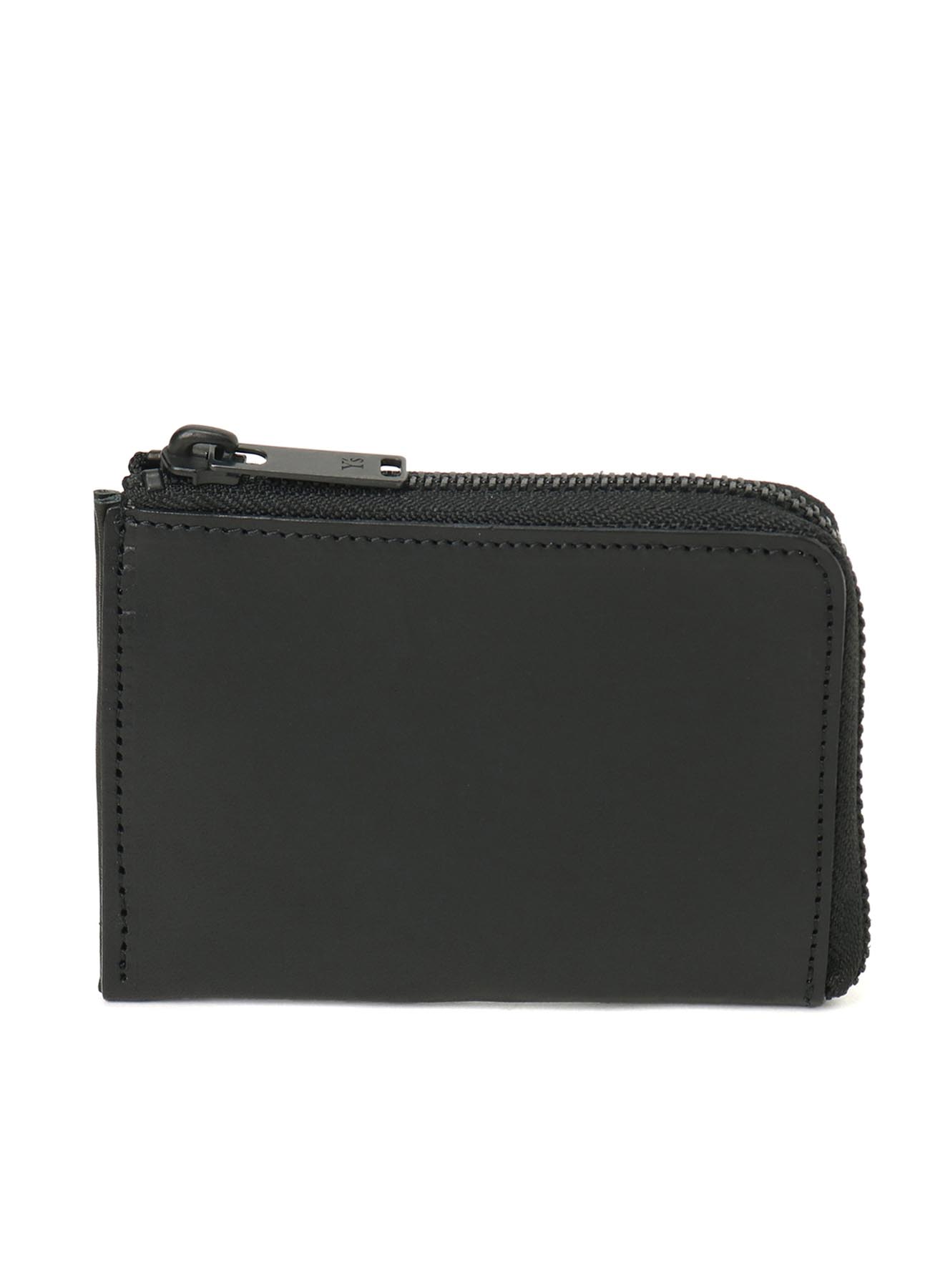 TANNED LEATHER ZIPPERED CARD CASE