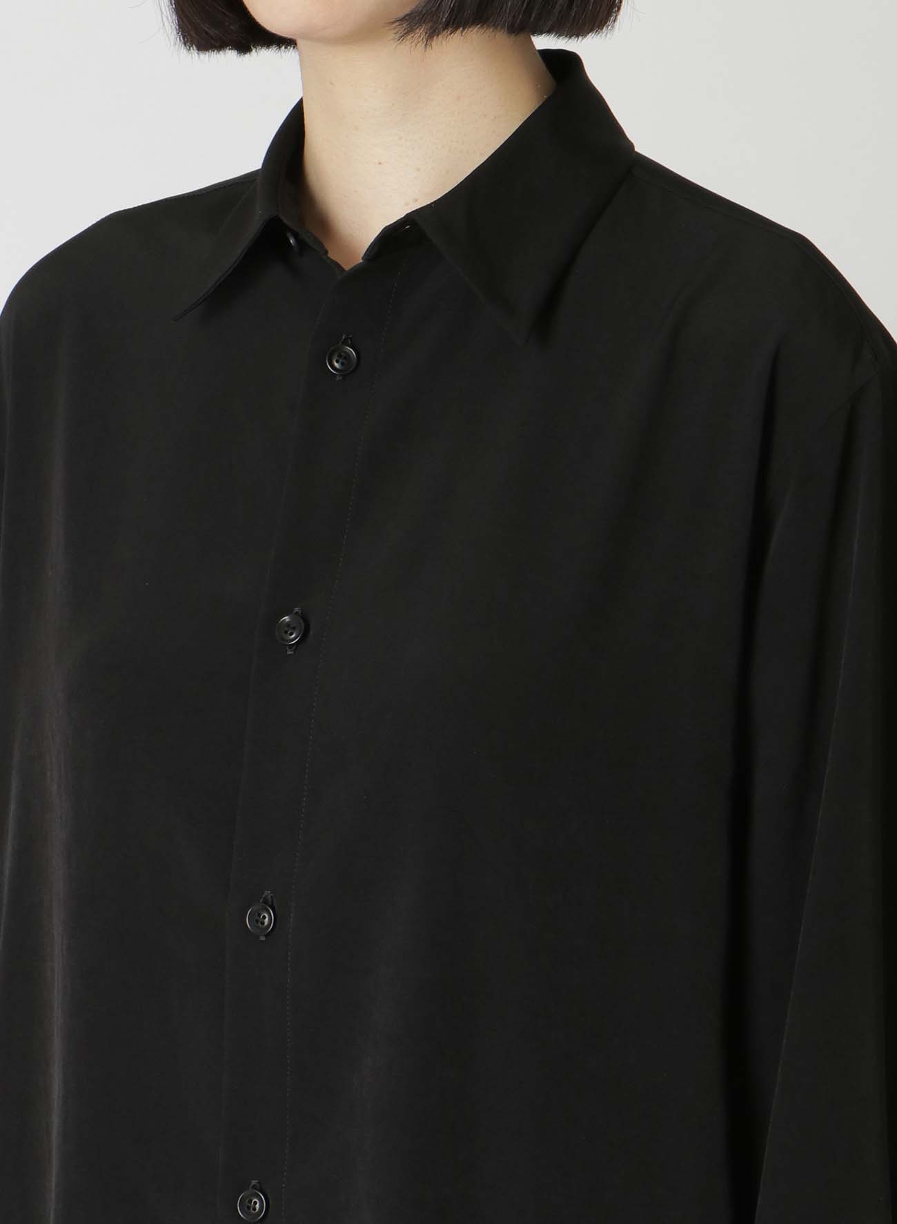 CREPE de CHINE LEFT SLASH DETAIL SHIRT