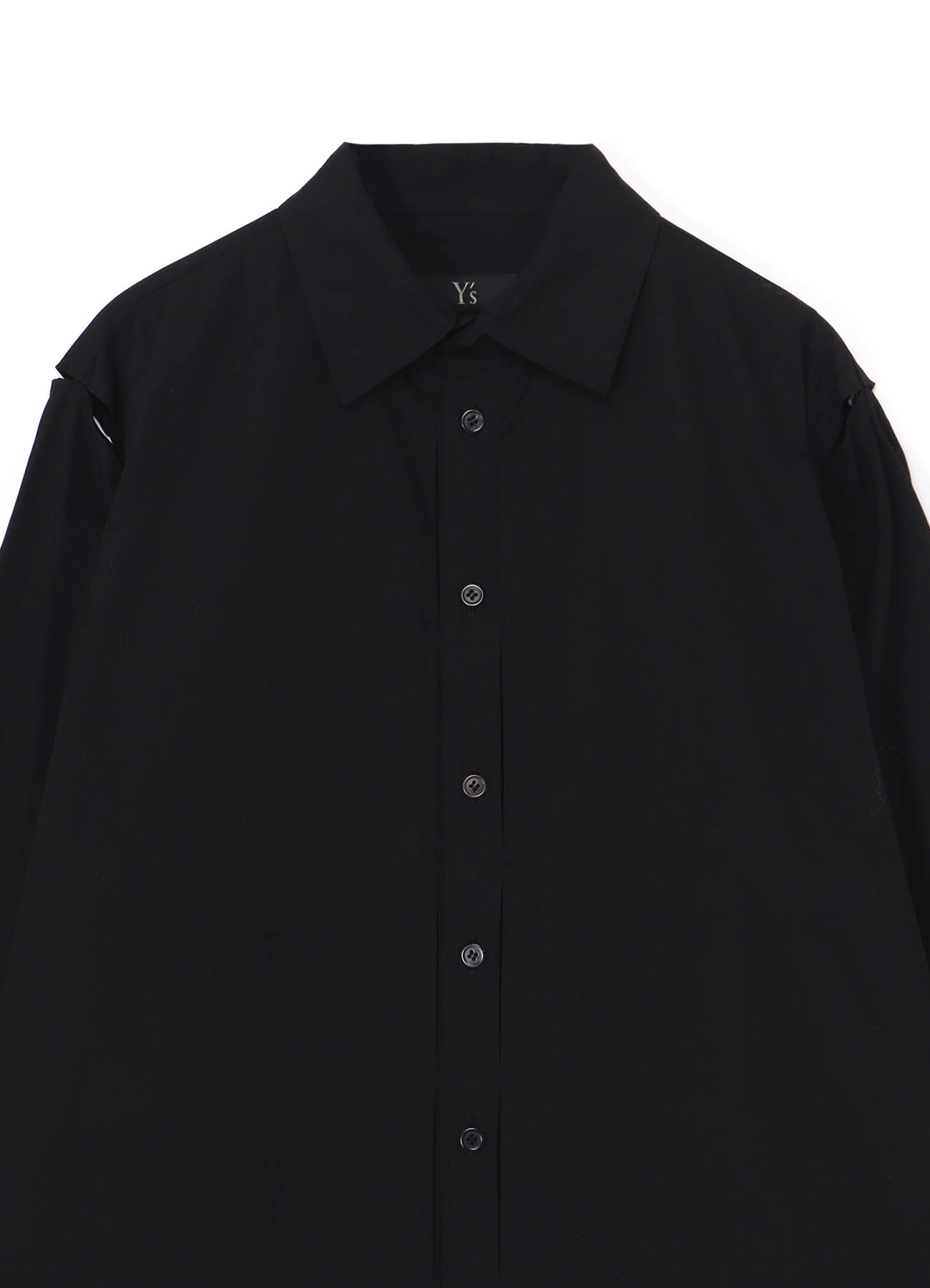 COTTON BROADCLOTH DECONSTRUCTED SLEEVE DETAIL SHIRT