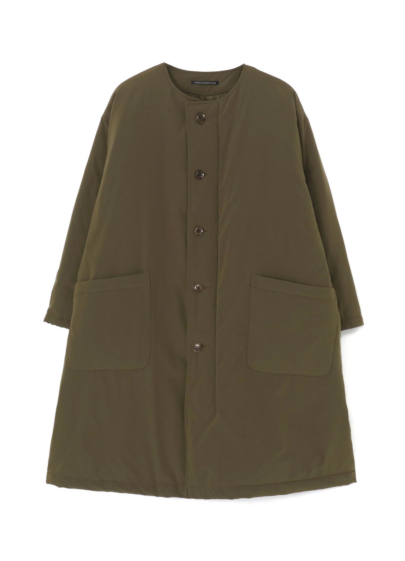 TYPEWRITER POLYESTER COLLARLESS COAT