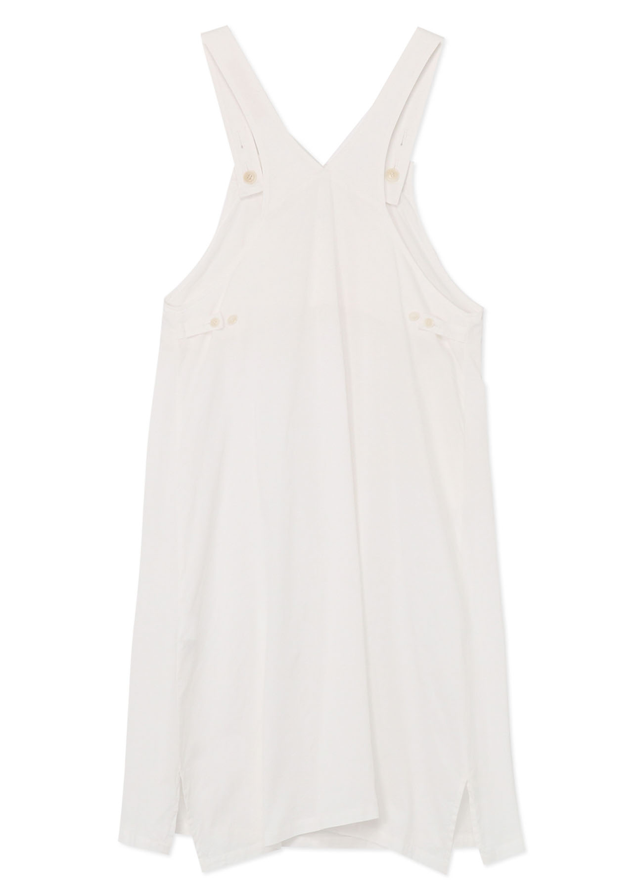 [Y's BORN PRODUCT] THIN COTTON TWILL ASYMMETRIC FOLD DETAIL DRESS