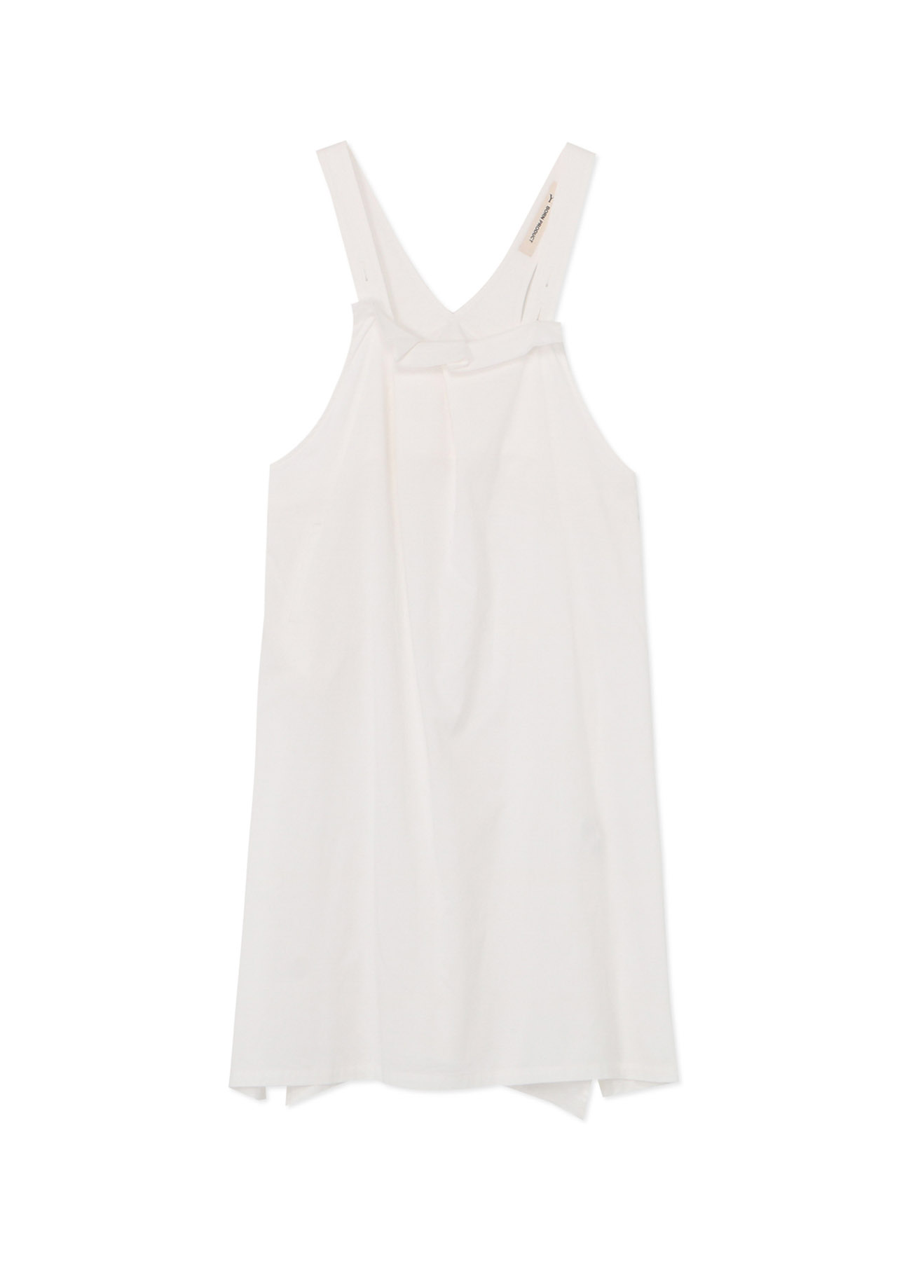 [Y's BORN PRODUCT] THIN COTTON TWILL ASYMMETRIC FOLD DETAIL DRESS