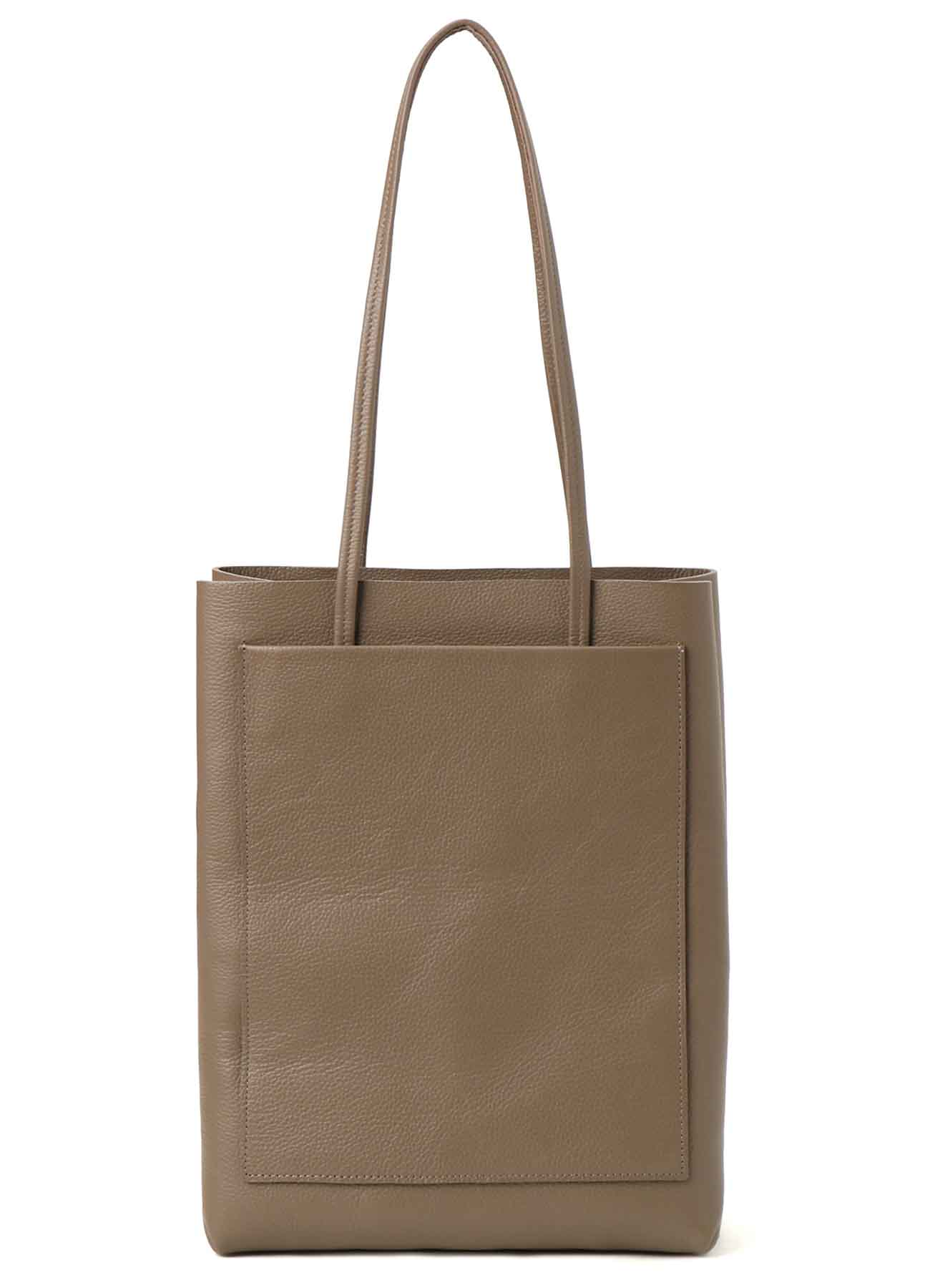 SHRUNKEN LEATHER BOX TOTE BAG