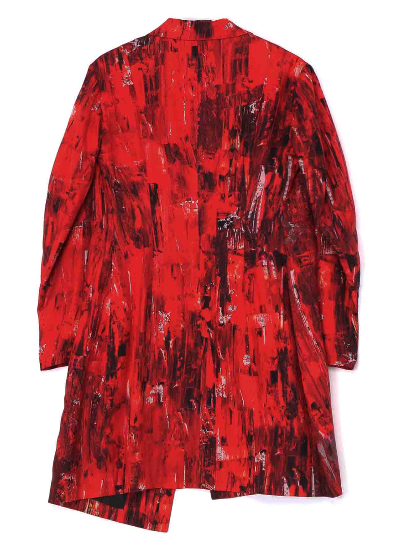 OIL PAINT PRINT RAYON ASYMMETRIC JACKET