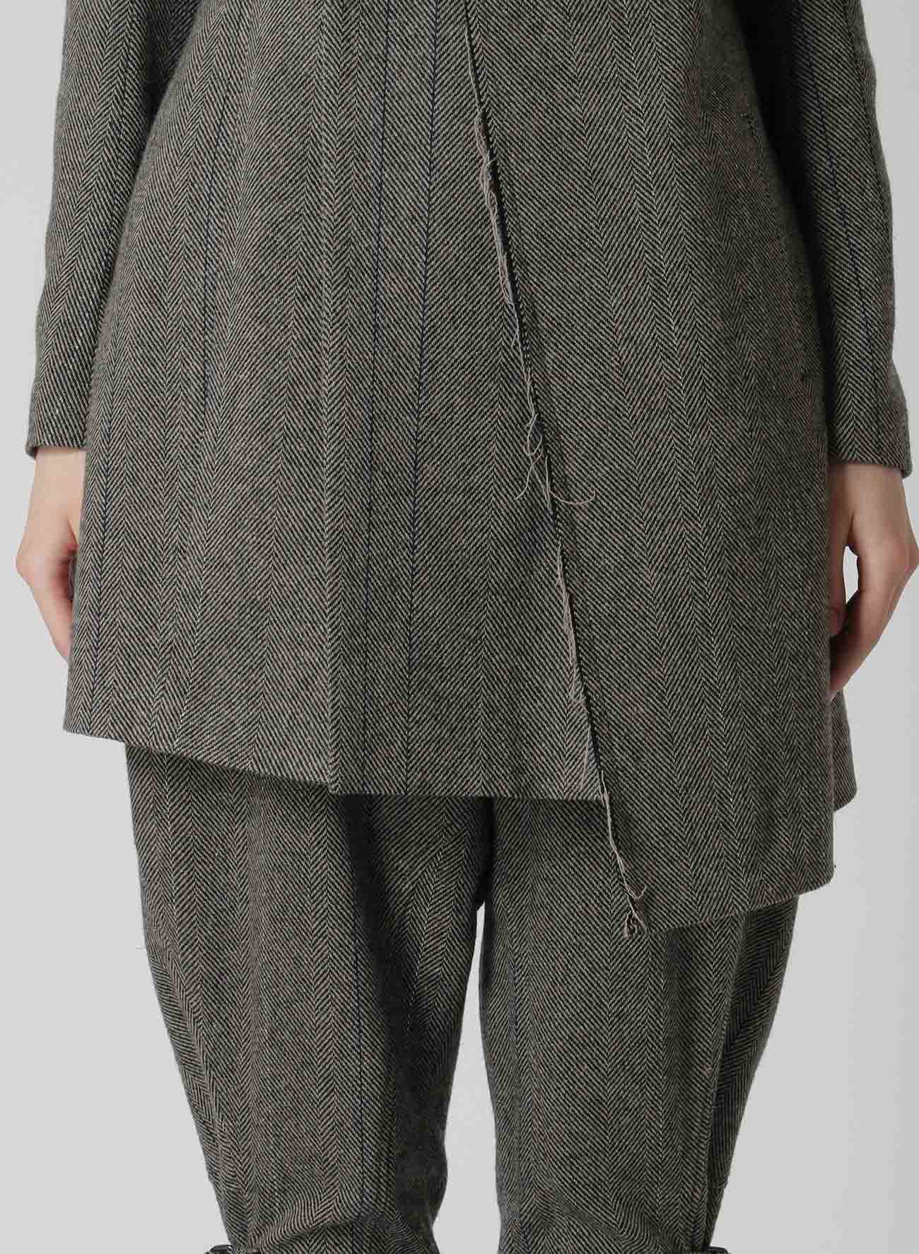 WOOL TWEED DOUBLE LEFT FRONT JACKET