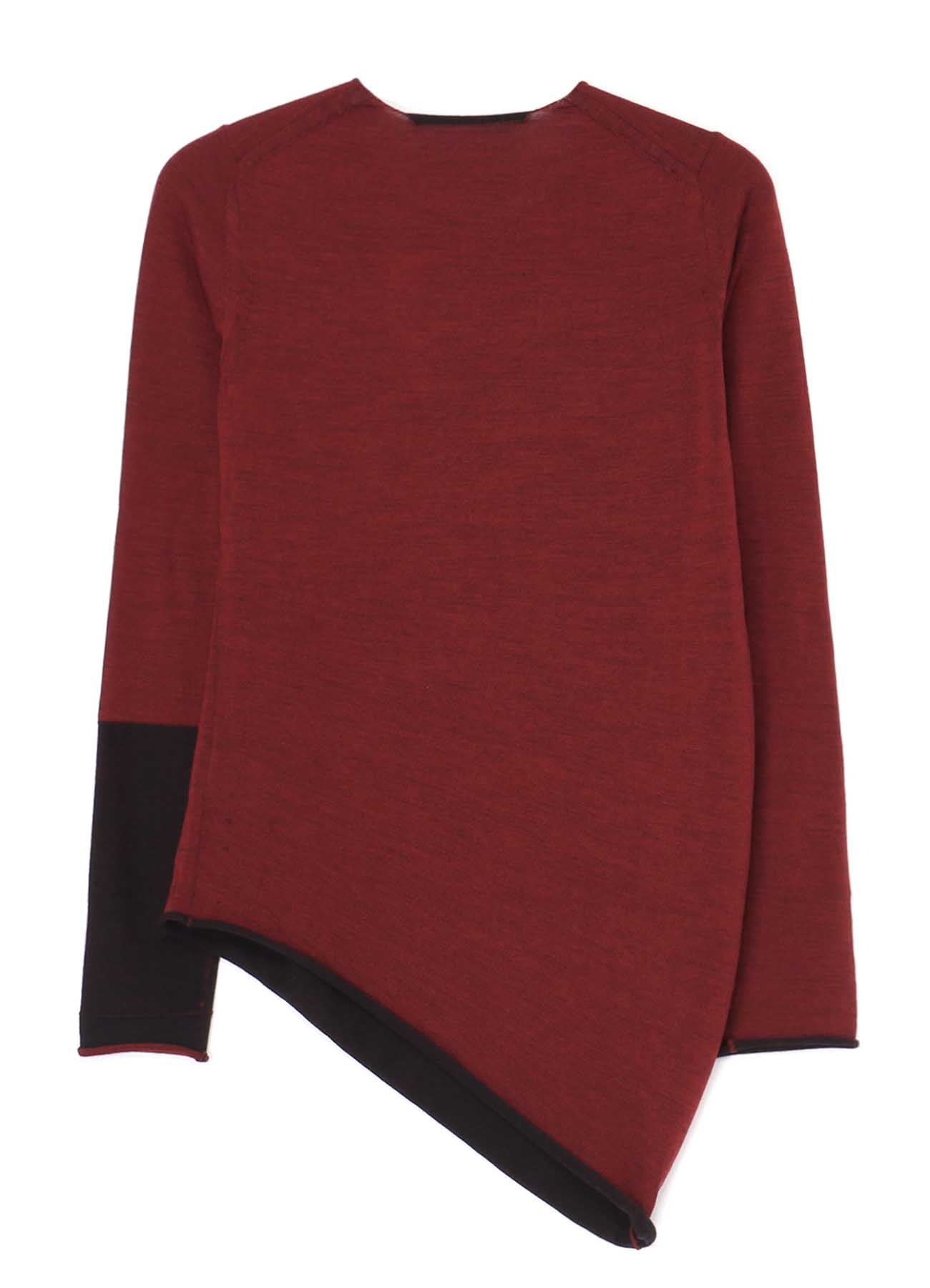 WOOL JERSEY CREW-NECK PULLOVER