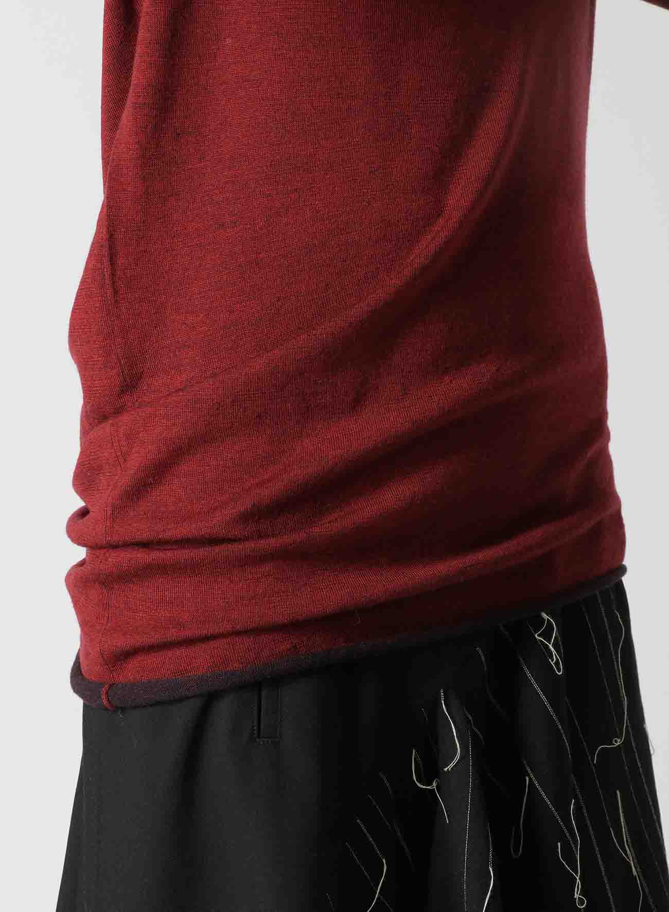 WOOL JERSEY CREW-NECK PULLOVER