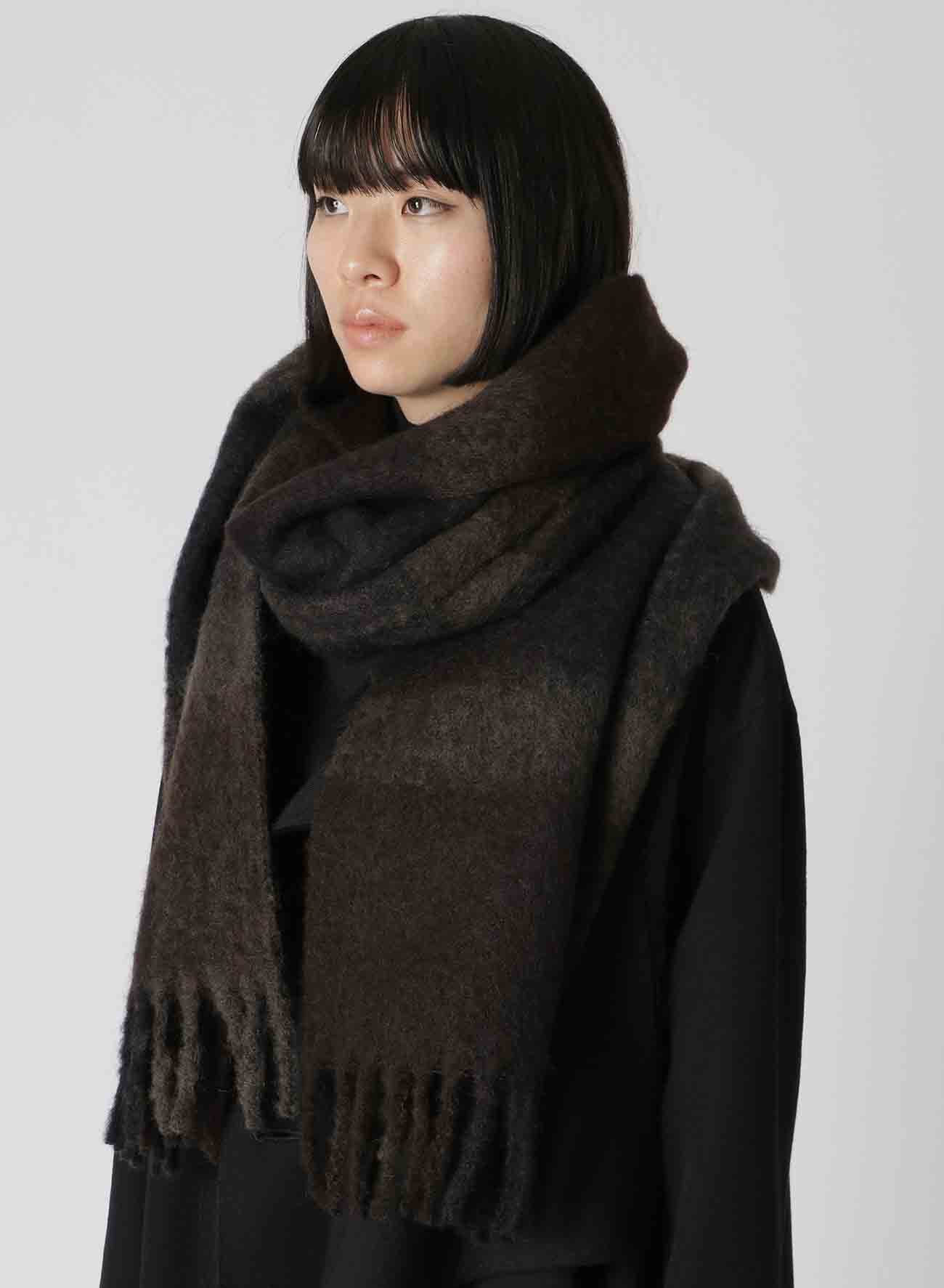 MOHAIR/WOOL BLEND FLEECE SCARF