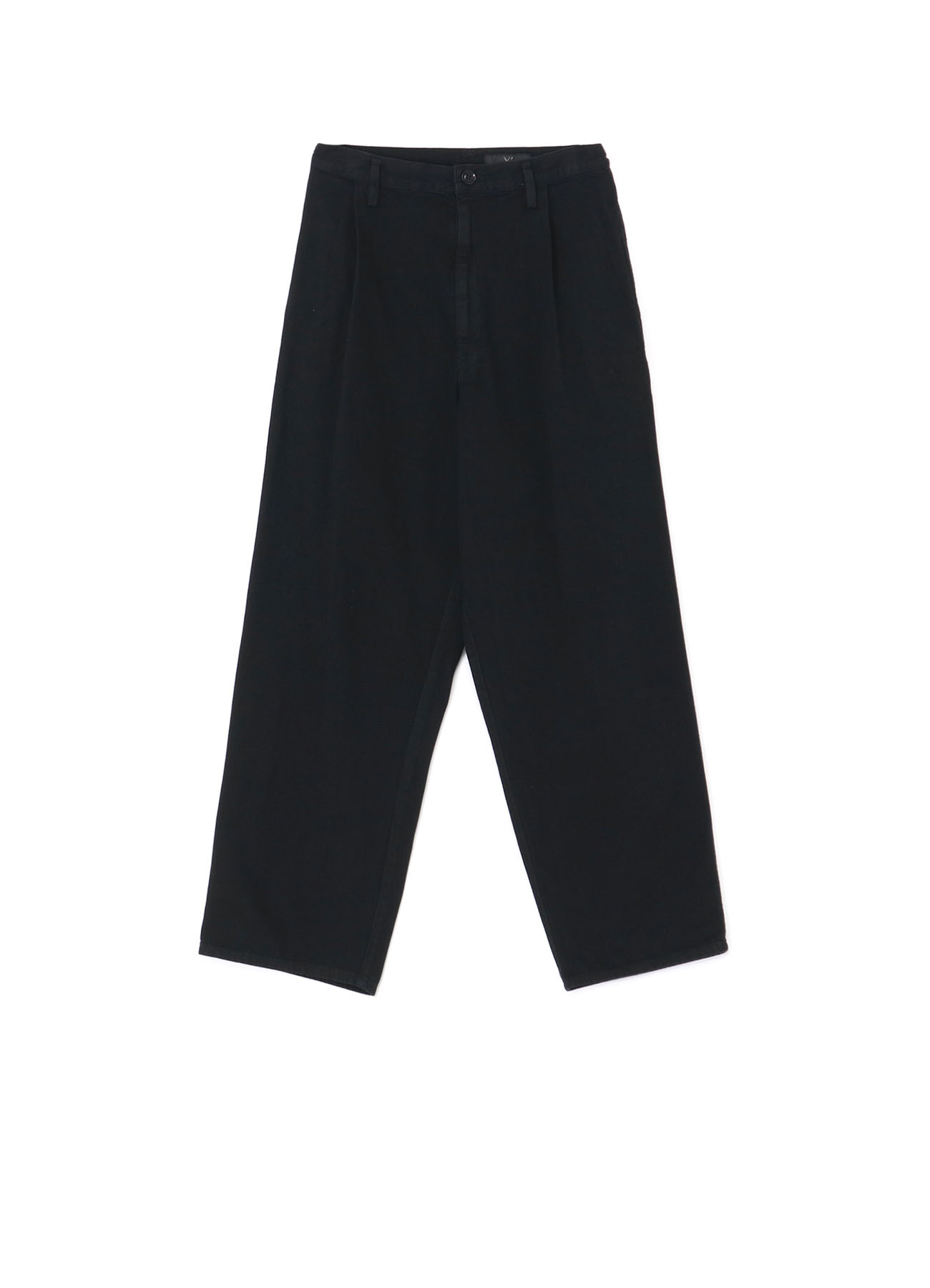 8oz BLACK DENIM SINGLE PLEATED PANTS