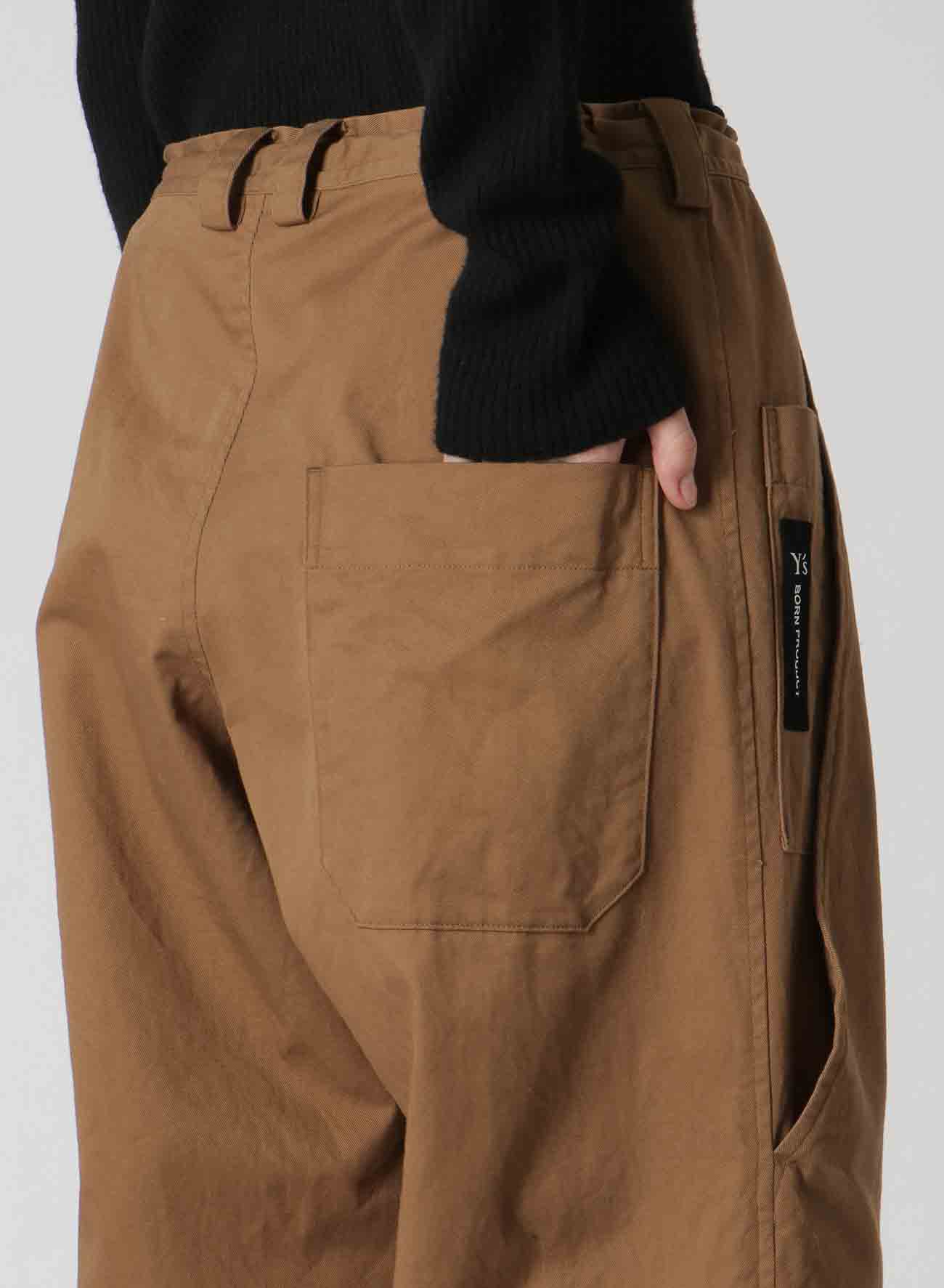 [Y's BORN PRODUCT] COTTON TWILL LONG POCKET PANTS