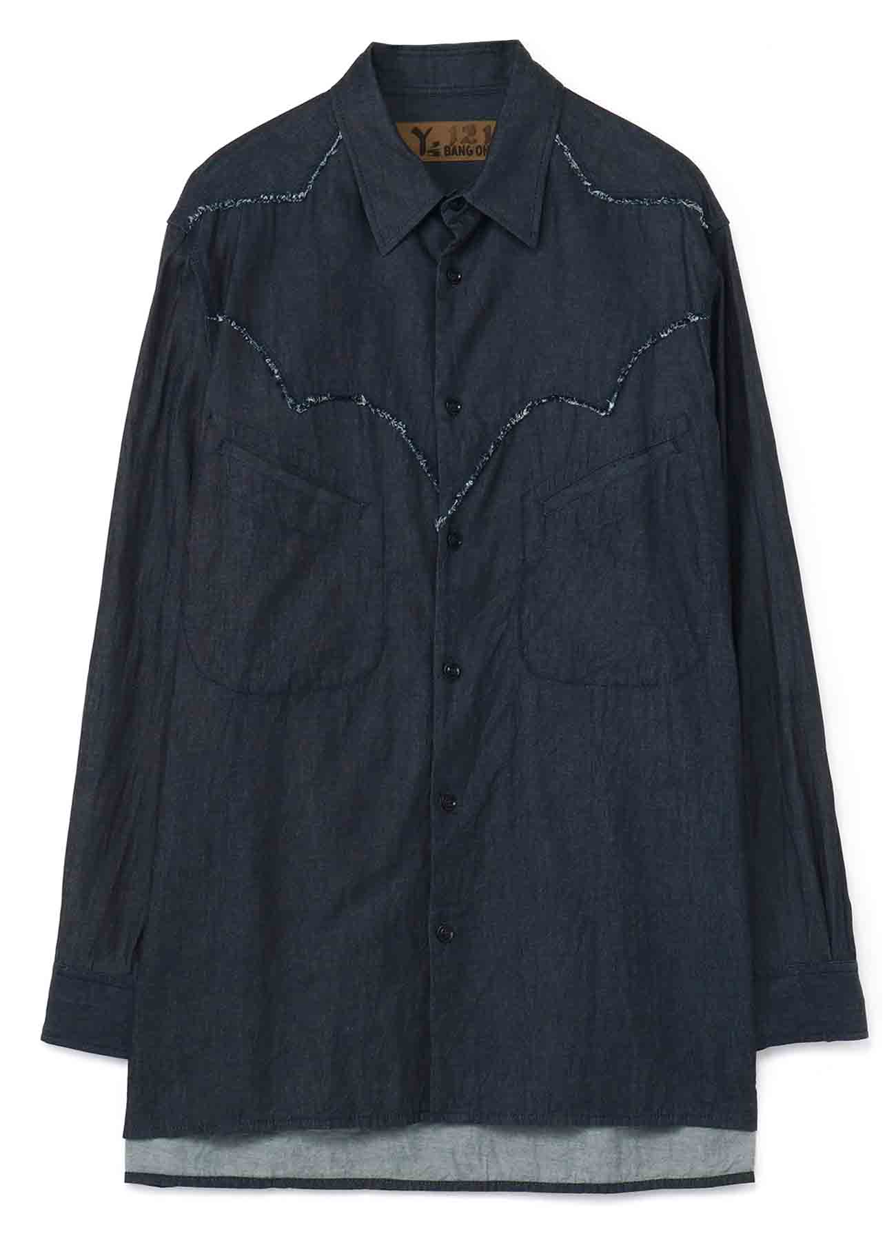 Y's BANG ON!No.121 Western style-shirts Light ounces denim