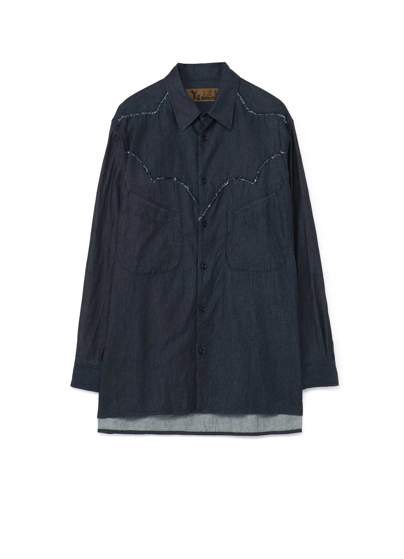 Y's BANG ON!No.121 Western style-shirts Light ounces denim