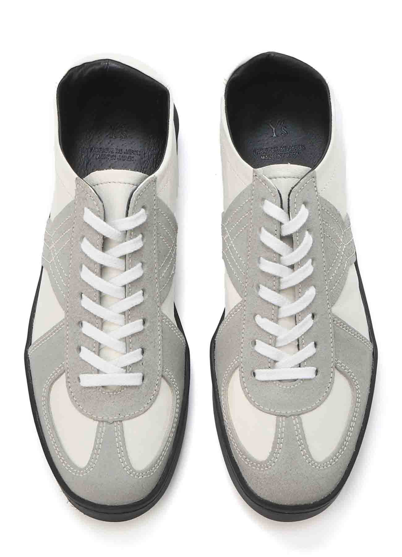 WAX VELOUR COMBINATION LEATHER GERMAN TRAINER