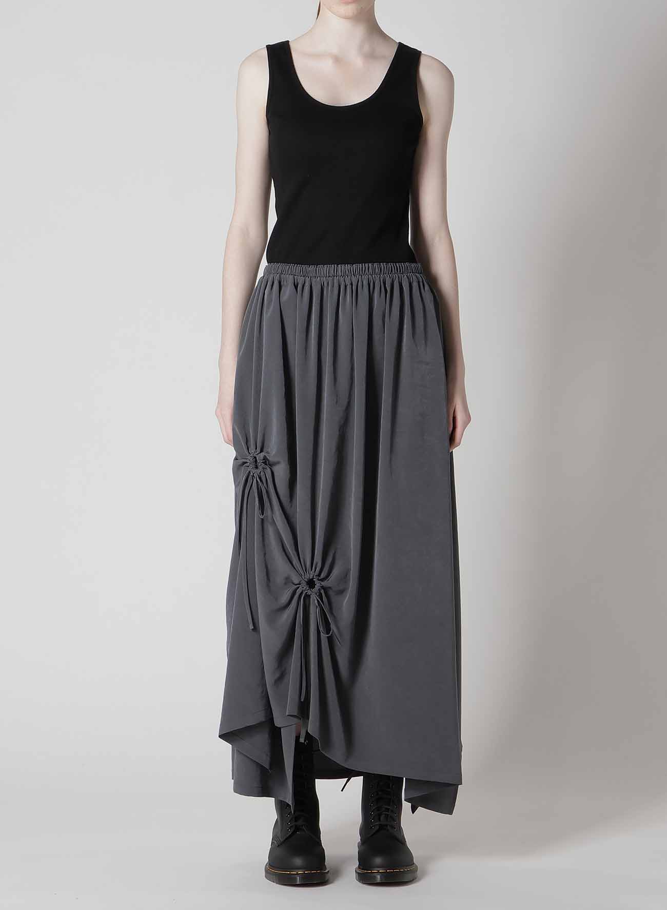 CREPE de CHINE CIRCLE GATHERED SKIRT