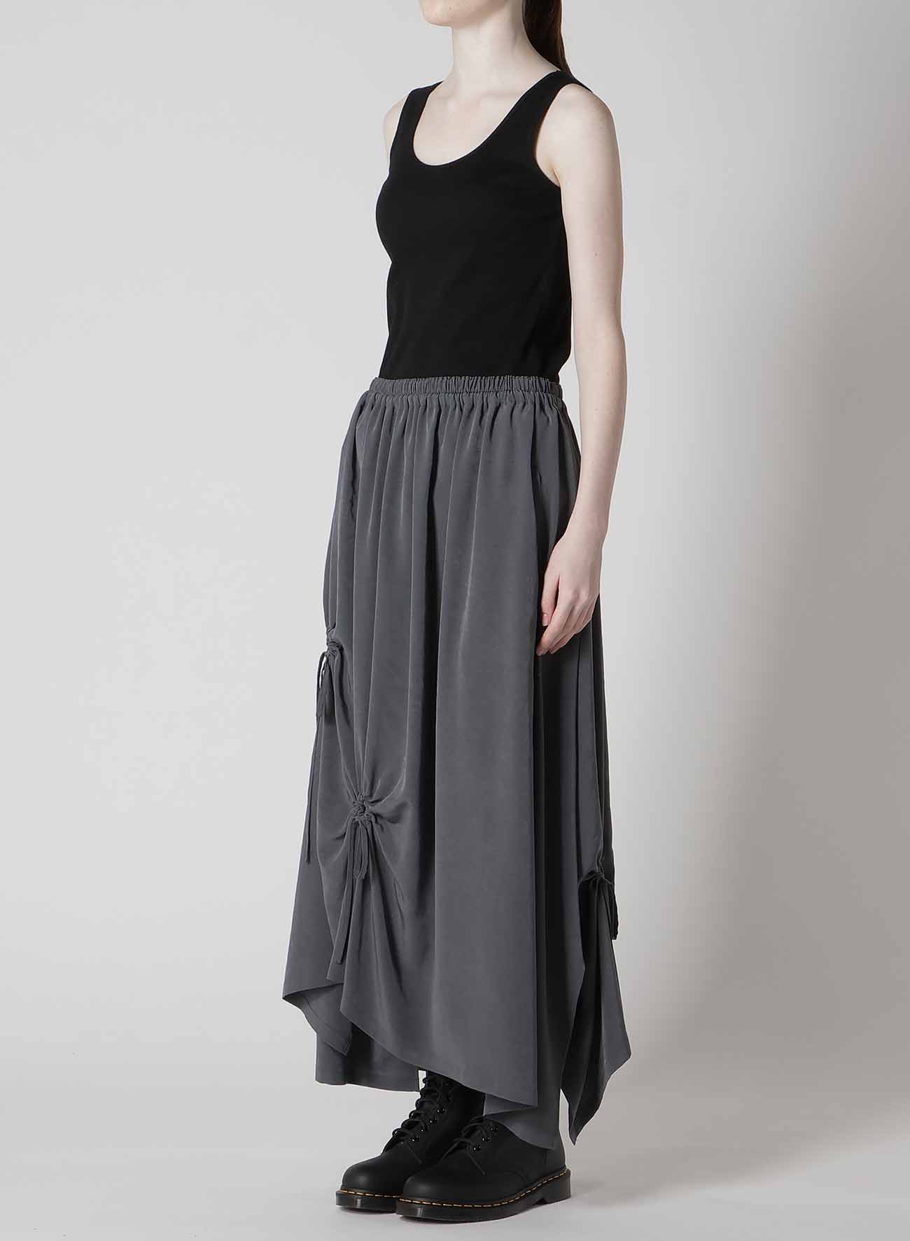 CREPE de CHINE CIRCLE GATHERED SKIRT